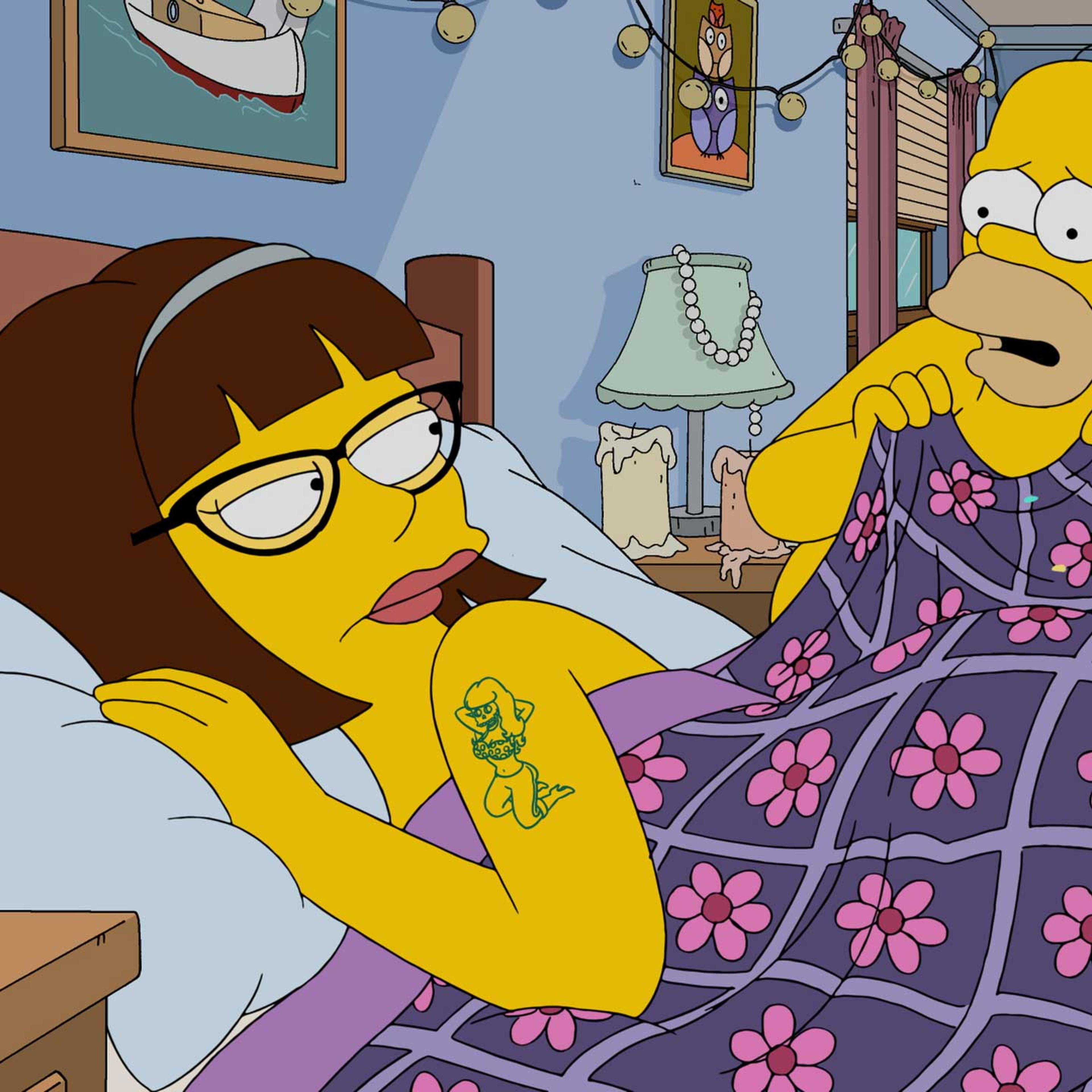 THE SIMPSONS: Lena Dunham guest voices in the "Every Man's Dream" season 27 premiere episode of THE SIMPSONS airing Sunday, Sept. 27 (8:00-8:30 PM ET/PT) on FOX. THE SIMPSONS ™ and © 2015 TCFFC ALL RIGHTS RESERVED.