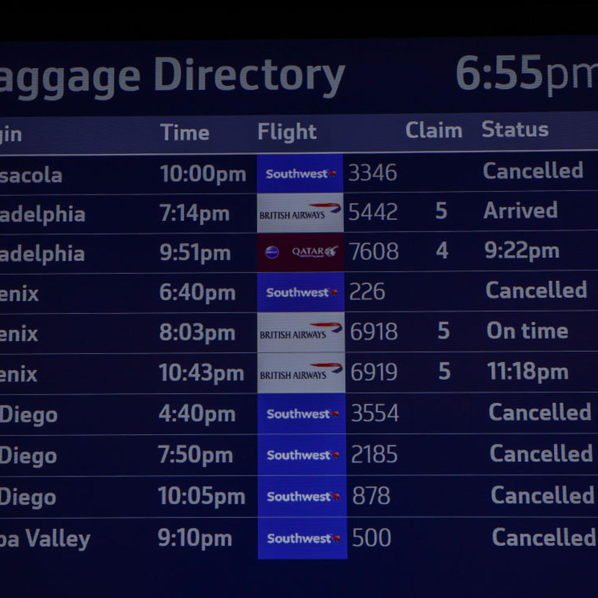 Southwest cancels more than 2,800 flights