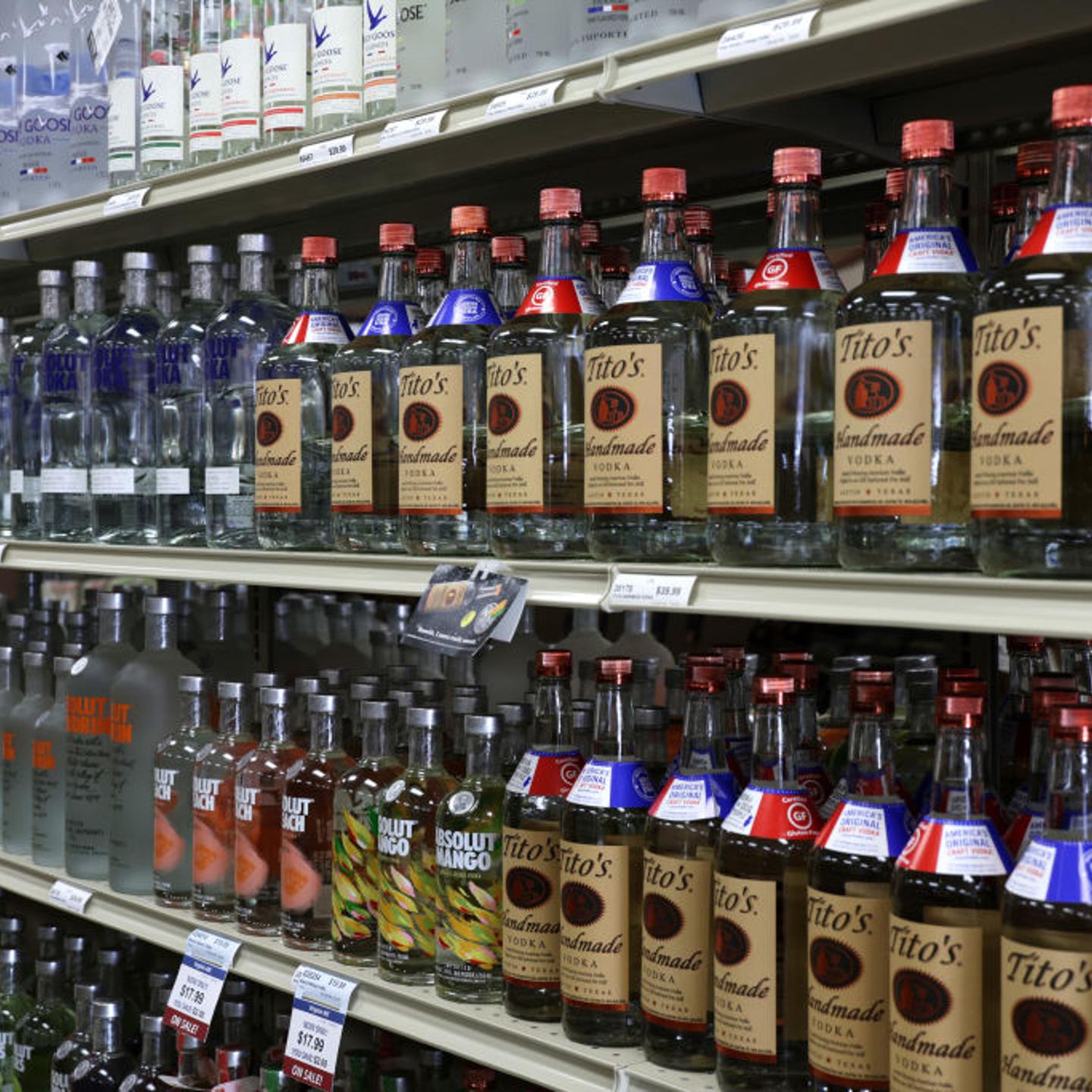 Vodka In Liquor Store