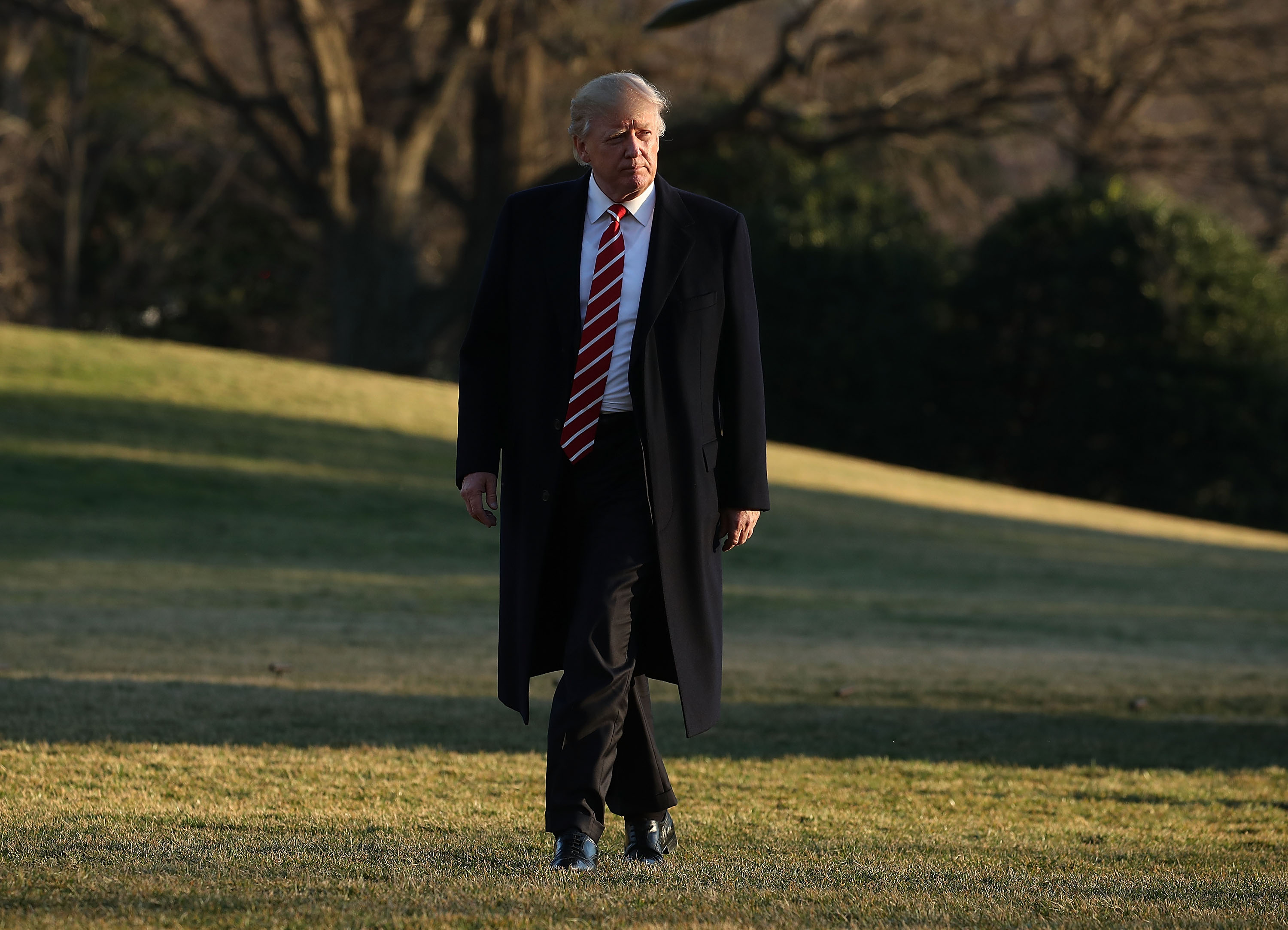 President Trump Arrives Back At The White House From Florida Trip