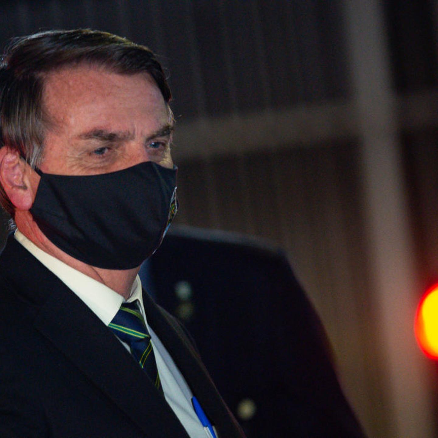 Bolsonaro Speaks with his Supporters in Front of Palacio da Alvorada Amidst the Coronavirus (COVID - 19) Pandemic