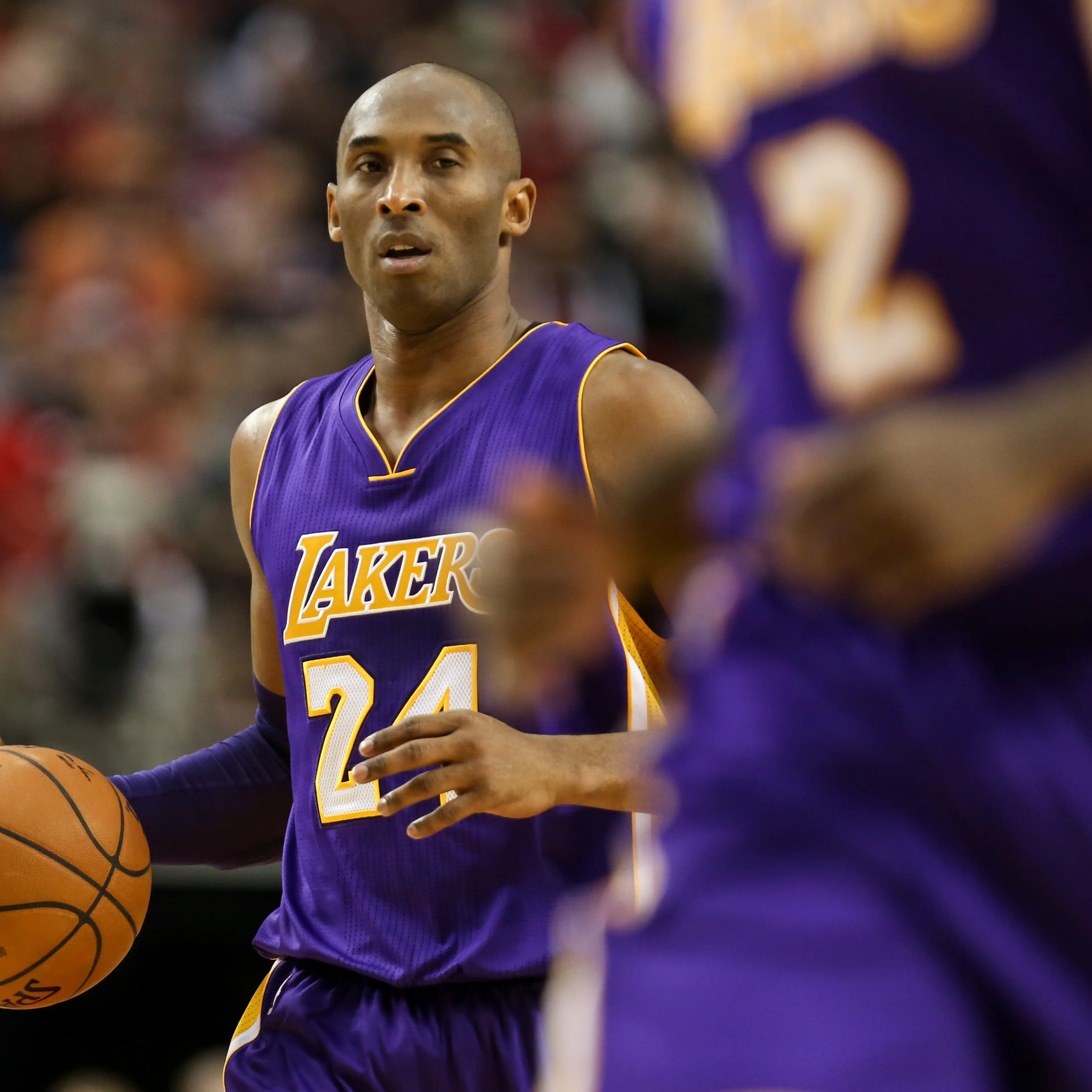 Nov. 28, 2015 - KOBE BRYANT (24) looks to pass. The Portland Trailblazers hosted the Los Angeles Lakers at the Moda Center on November 28th, 2015. Photo by David Blair (Cal Sport Media via AP Images)