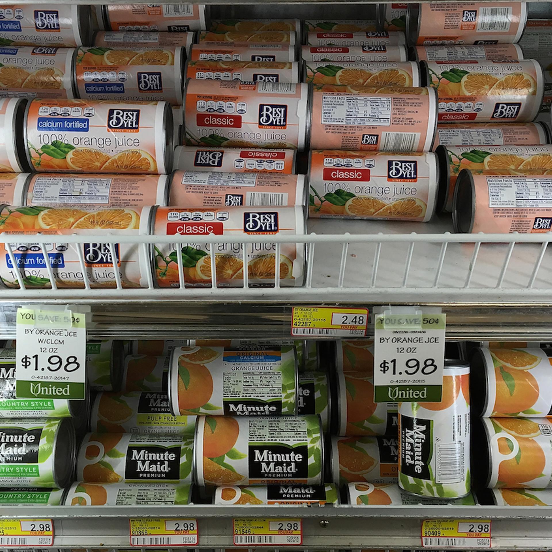 Frozen Orange Juice Sales Precipitously Decline