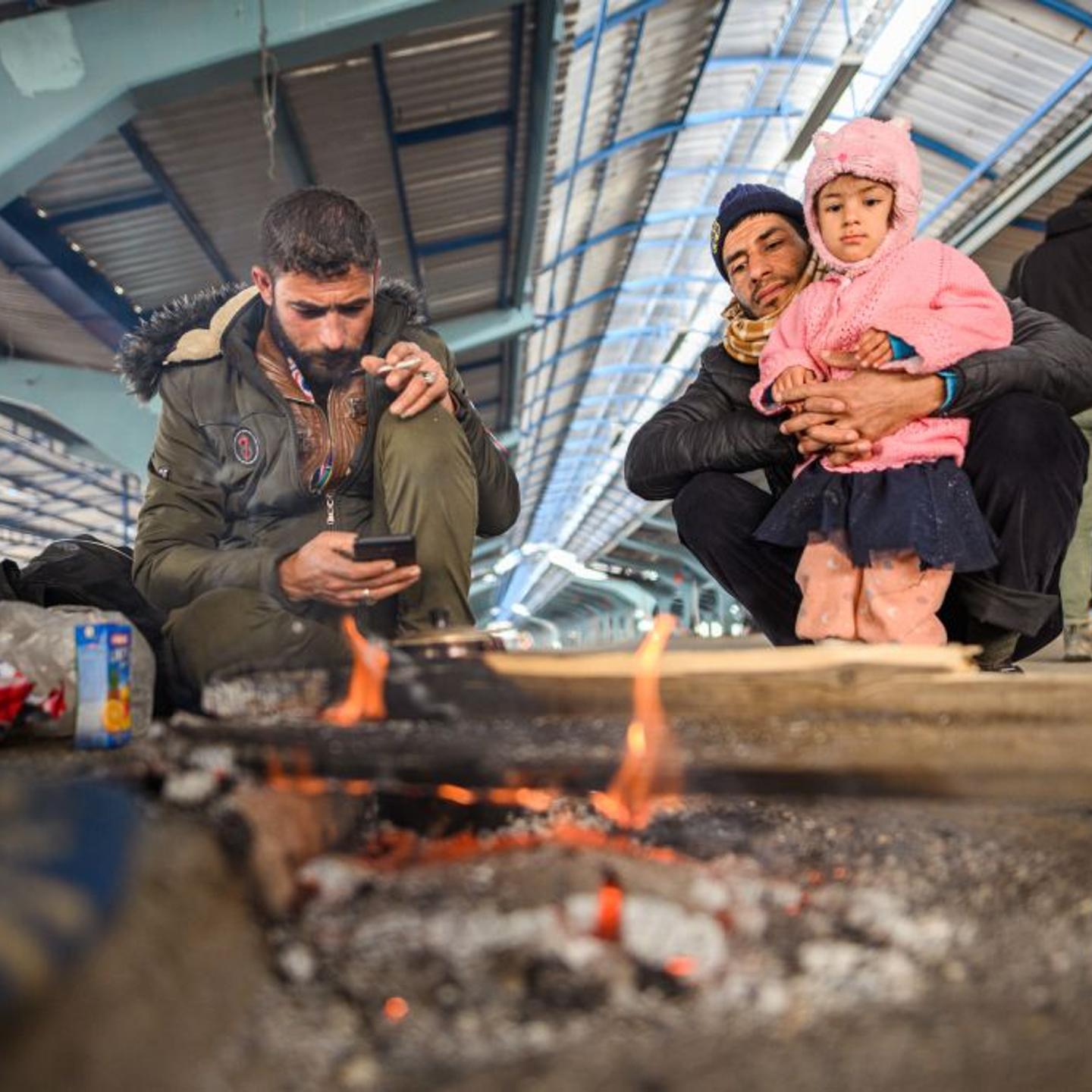 Migrants at the Turkish-Greek border
