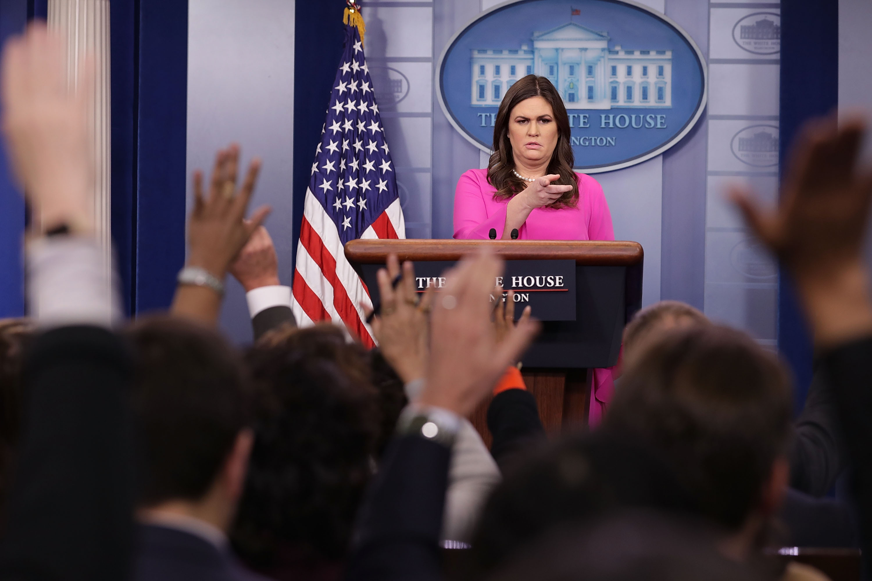 white house press briefing donald trump sarah sanders