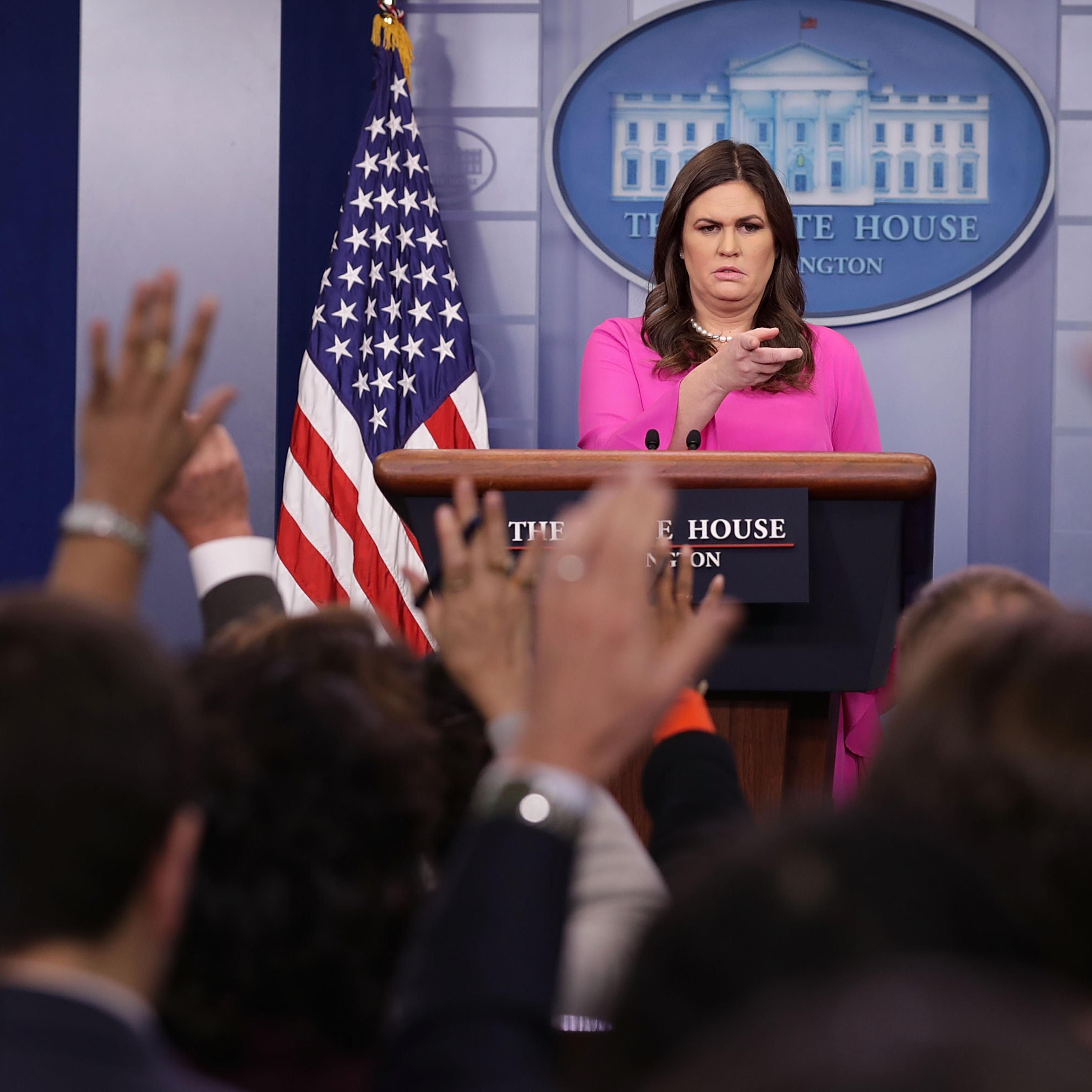 white house press briefing donald trump sarah sanders
