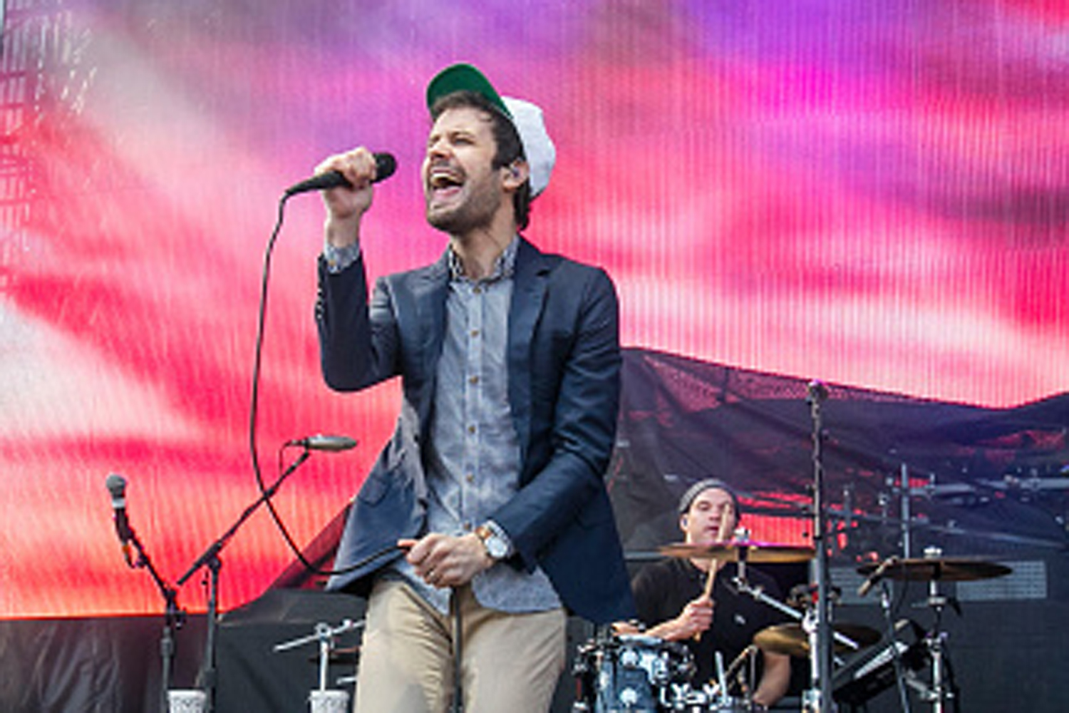 Michael Angelakos of Passion Pit performs on April 4, 2015, in Indianapolis, Indiana. 