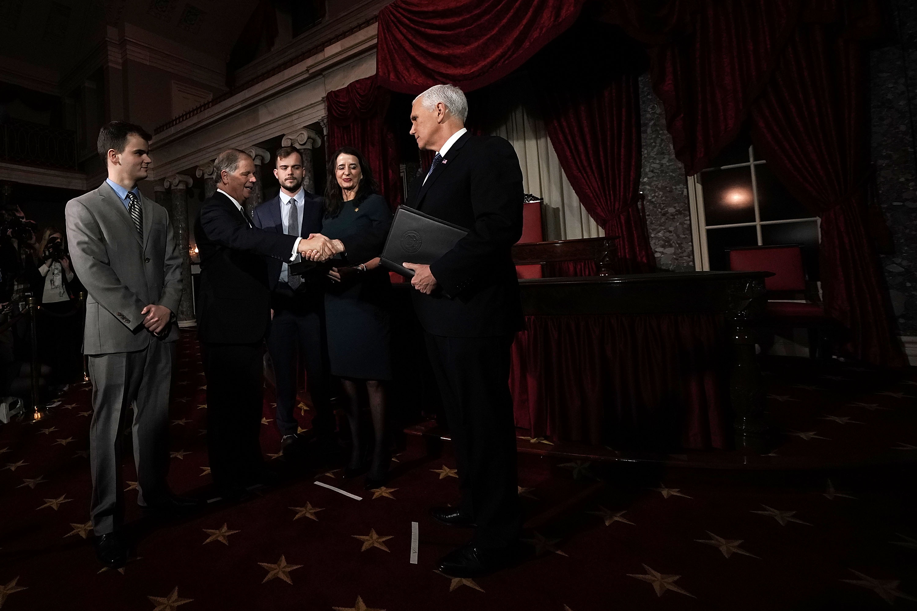 Newly Elected Senators Doug Jones And Tina Smith Sworn Into Senate