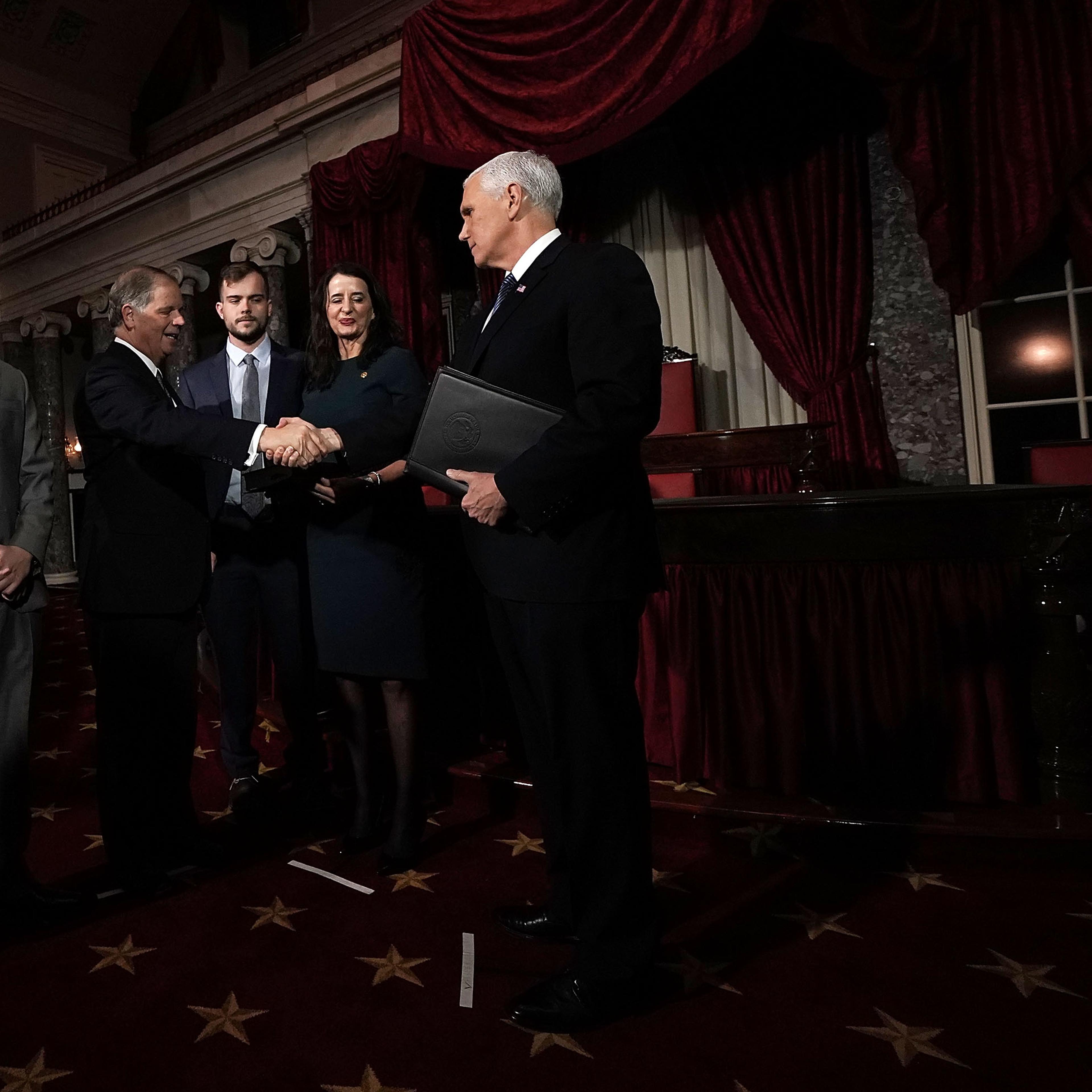 Newly Elected Senators Doug Jones And Tina Smith Sworn Into Senate