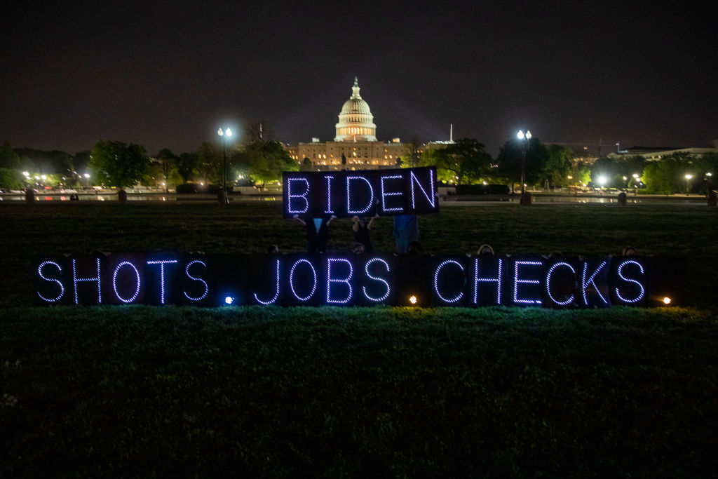 Volunteers Gather To Mark The Success Of President Biden's First 100 Days