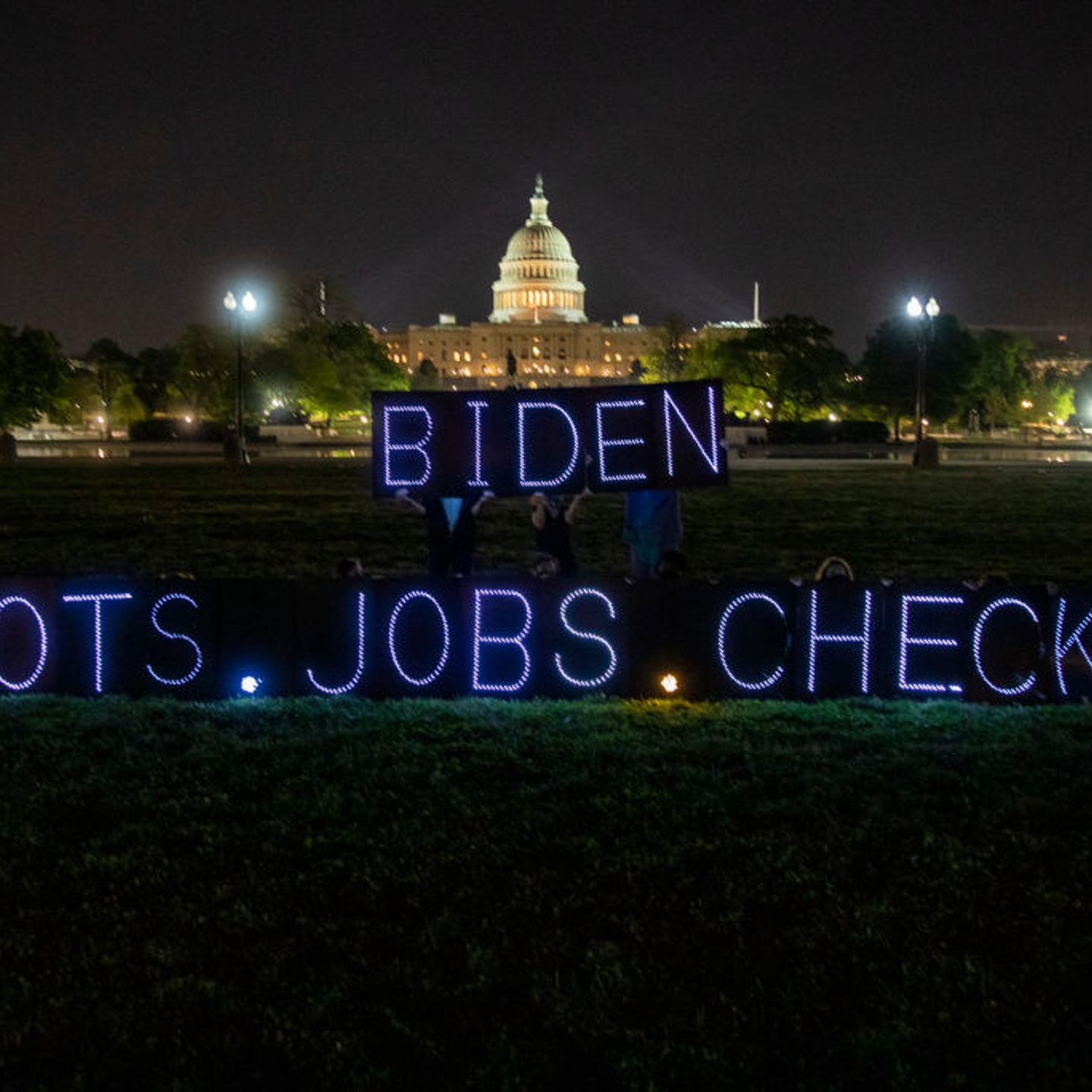 Volunteers Gather To Mark The Success Of President Biden's First 100 Days