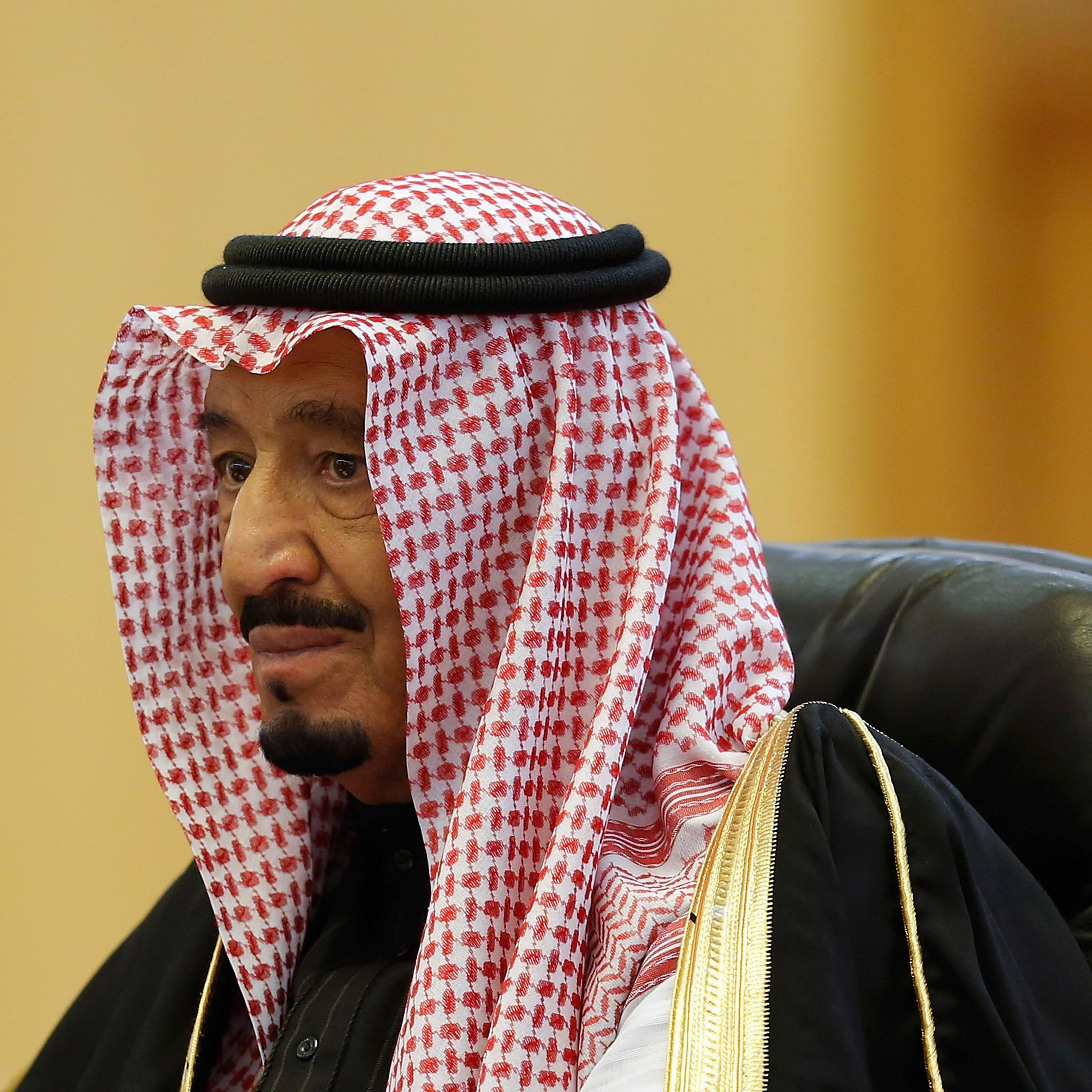 Saudi Arabia's Crown Prince Salman Bin Abdulaziz Al Saud looks on during a meeting with China's President Xi Jinping at the Great Hall of the People in Beijing