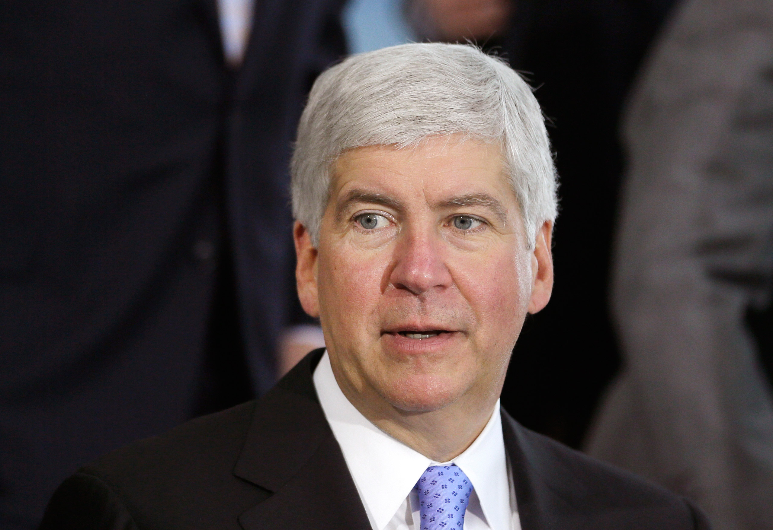 FILE--In this June 20, 2014 file photo, Michigan Gov. Rick Snyder speaks in Detroit. The governor's top legislative priorities in 2016 include restructuring Detroit’s school system, updating energy laws and enacting parole and other criminal justice chan