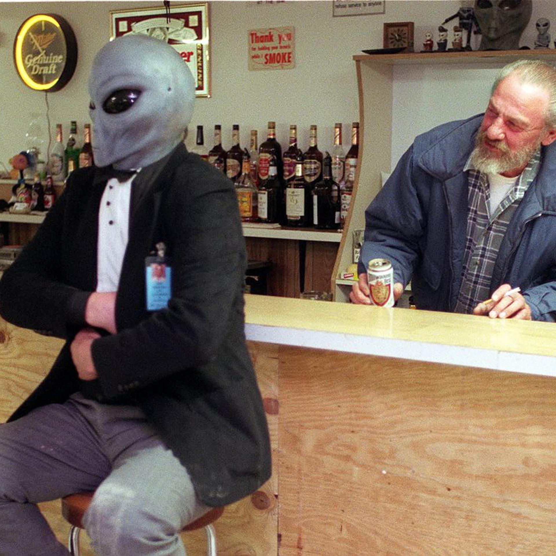 Story about Highway 375, which is known for its UFO sitings and the people who believe in them. Phot