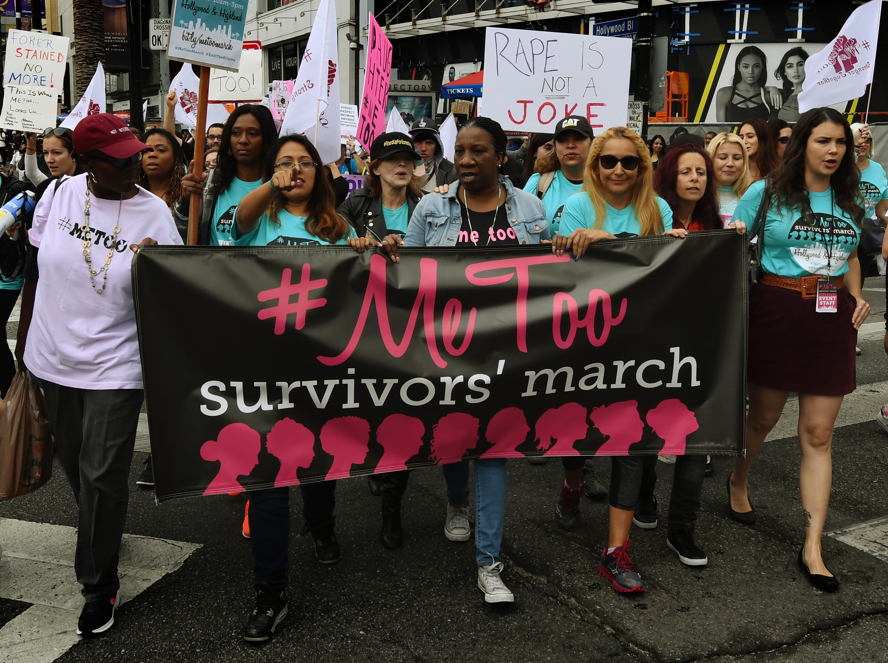 #MeToo survivors march in Hollywood