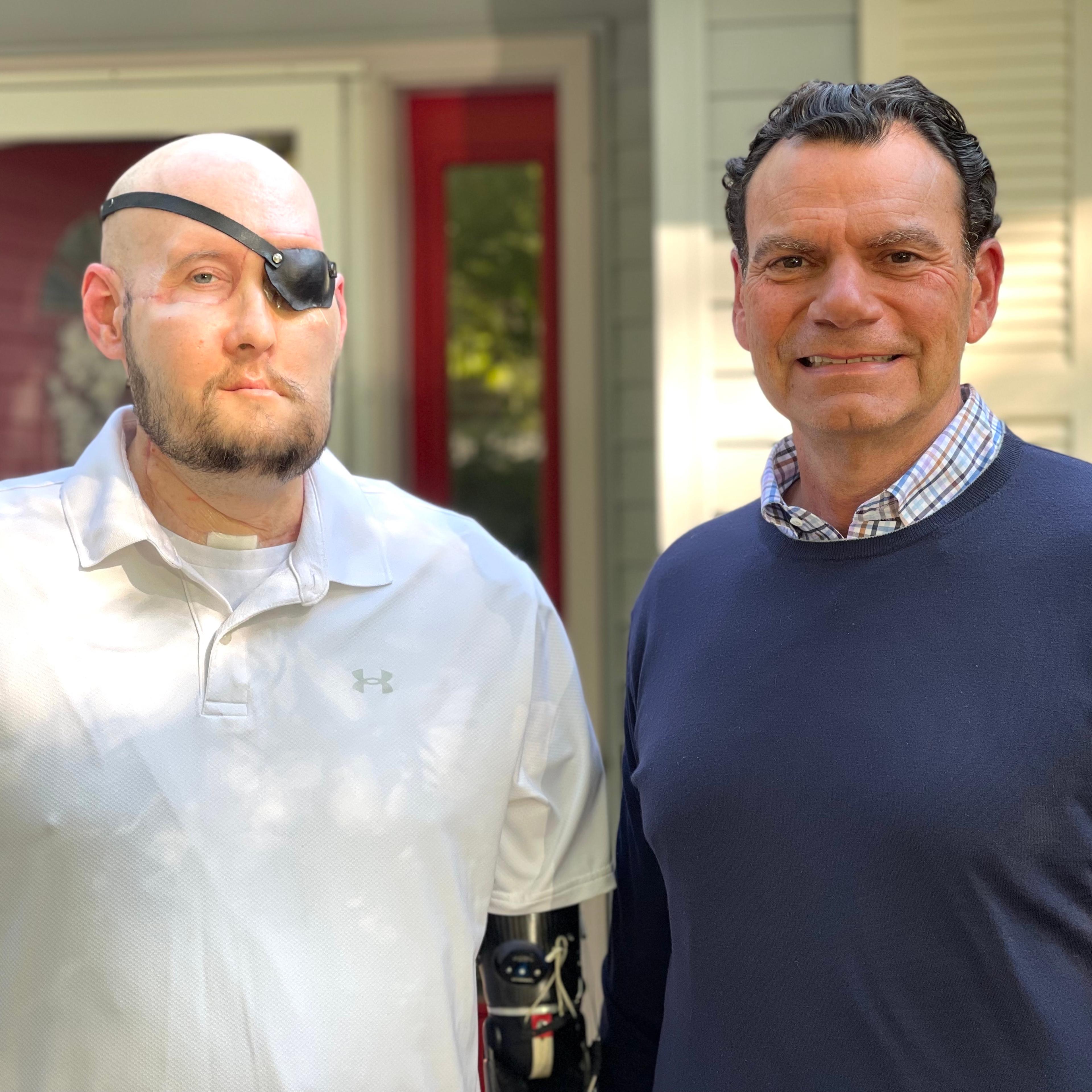 Dr. Eduardo Rodriguez with Aaron James after his face and eye transplant.