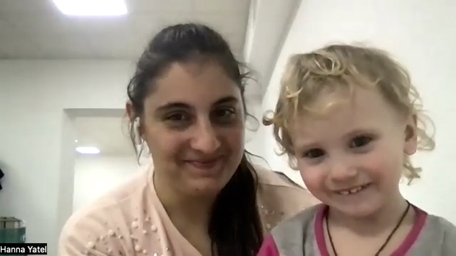 Victoria Dubovitskiy and daughter Anastasia, 2, survived the March 16 attack on the Donetsk Regional Drama Theater in Mariupol. 