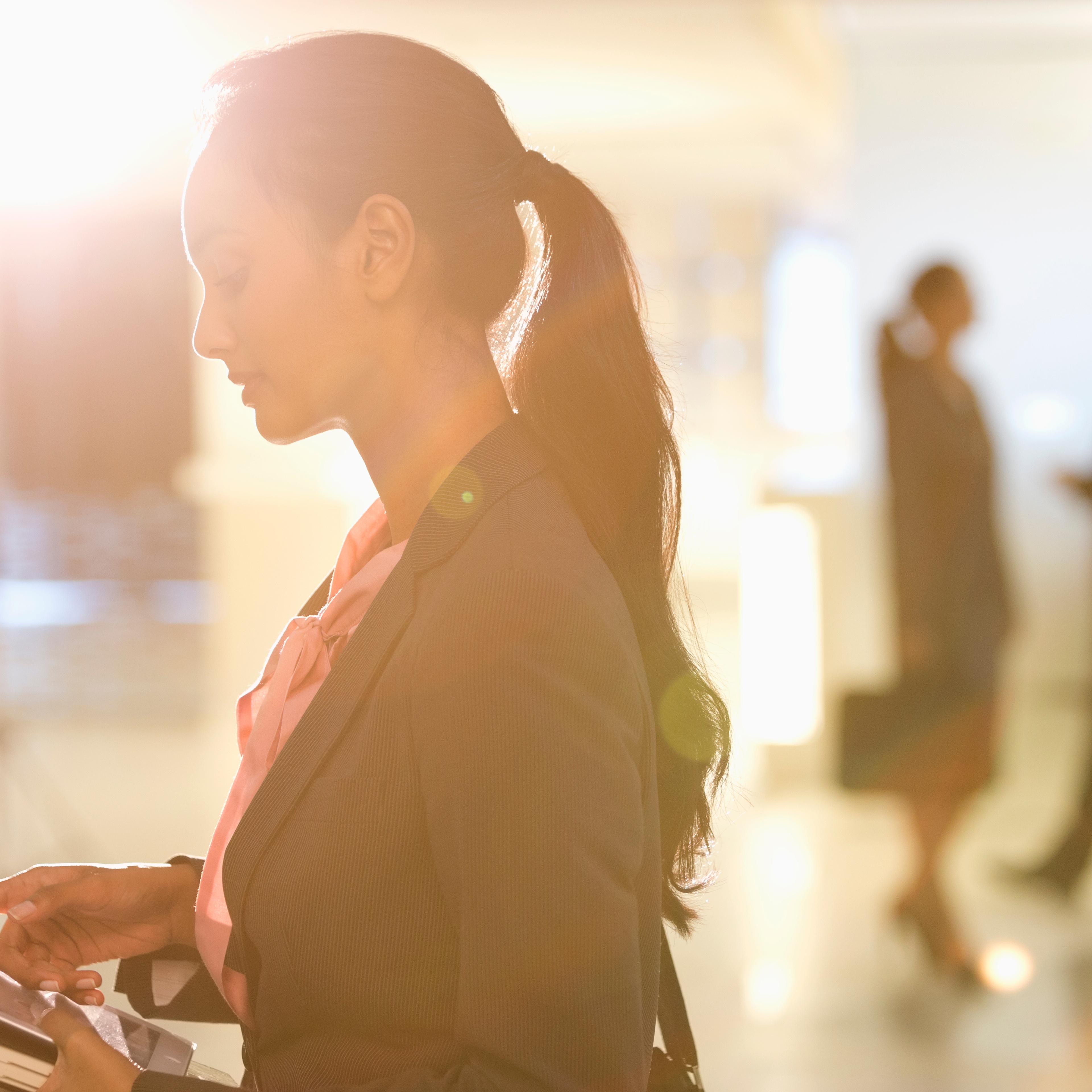 Businesswoman using digital tablet