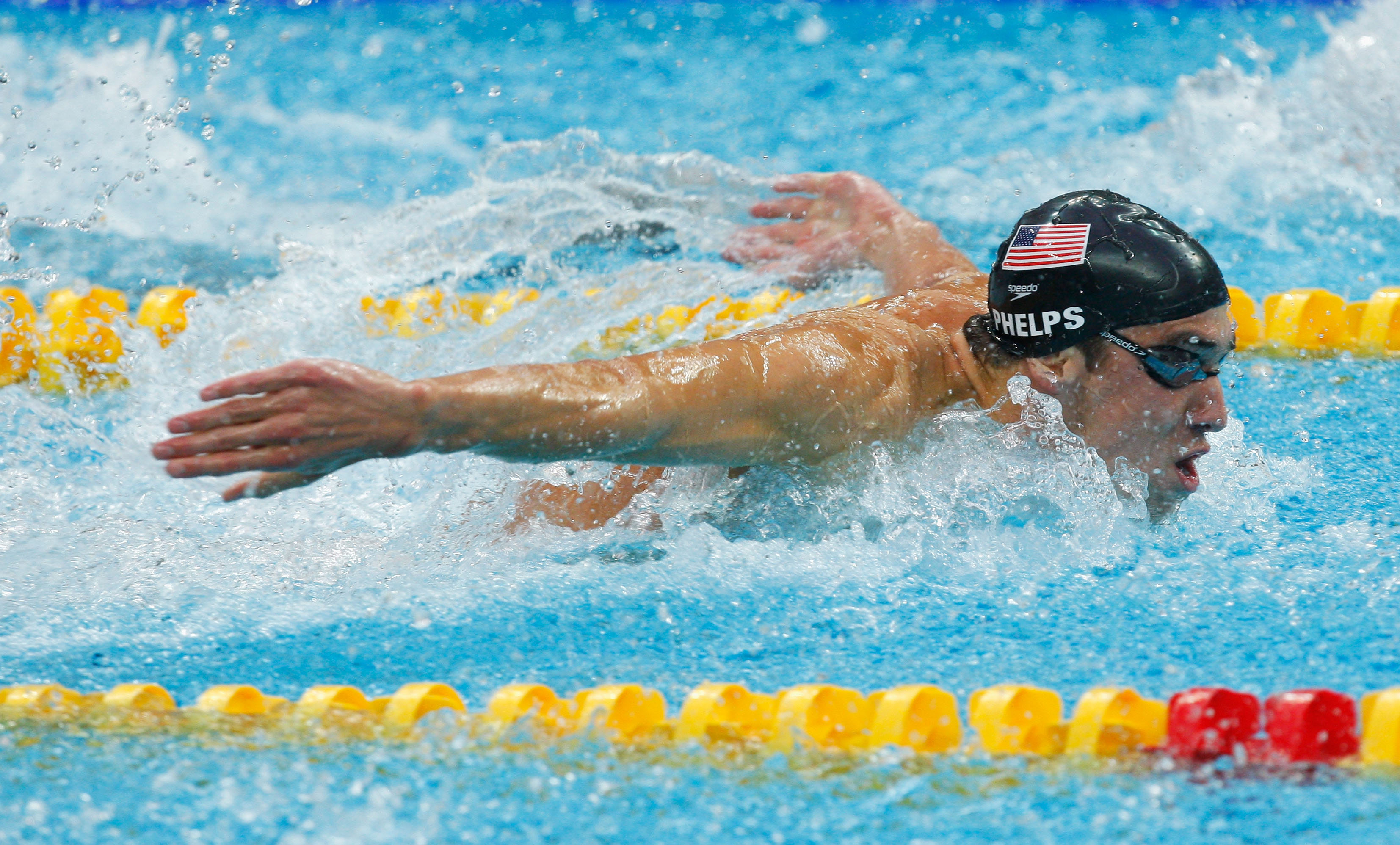 Michael Phelps races shark
