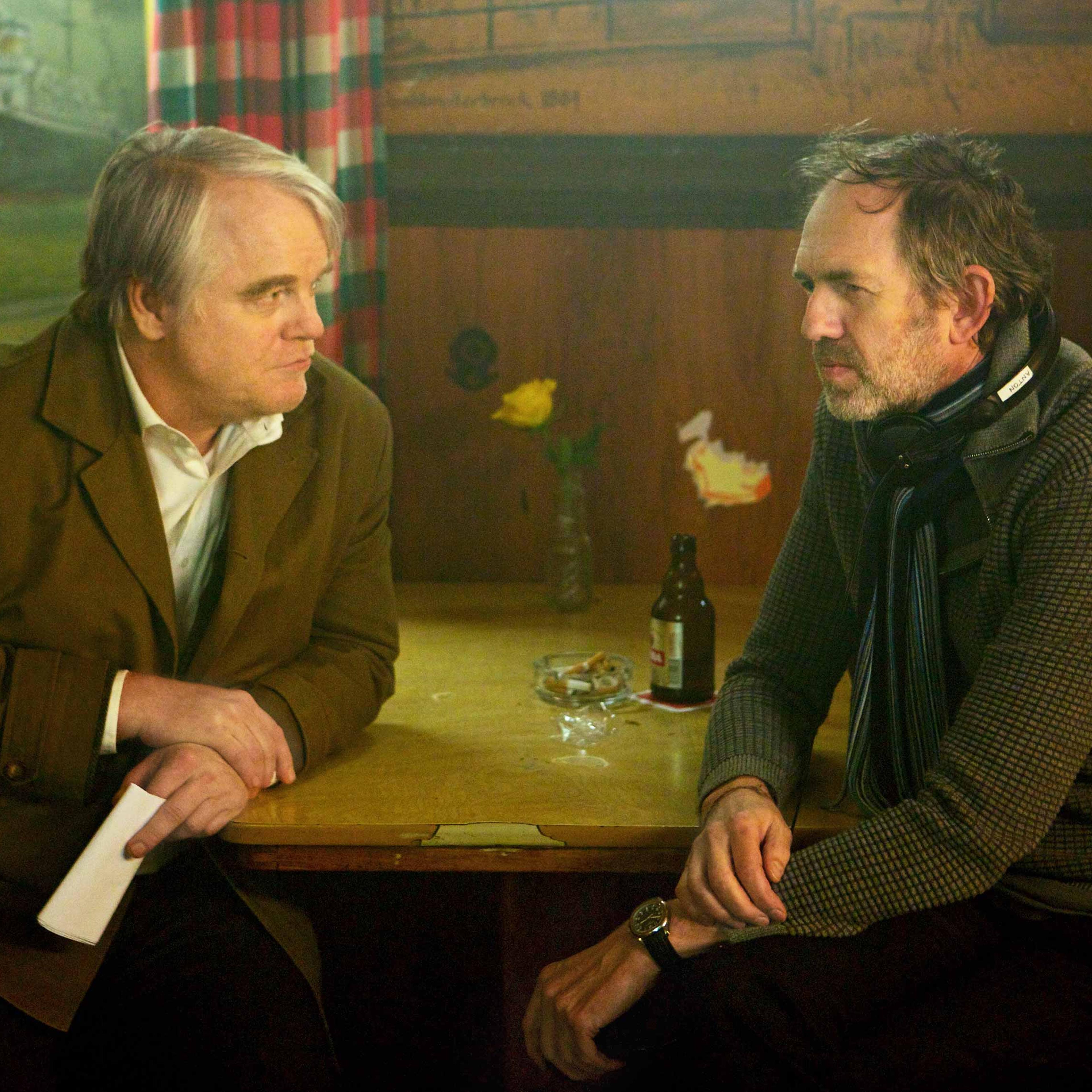 Anton Corbijn and Philip Seymour Hoffman 2014 A Most Wanted Man Movie On Set