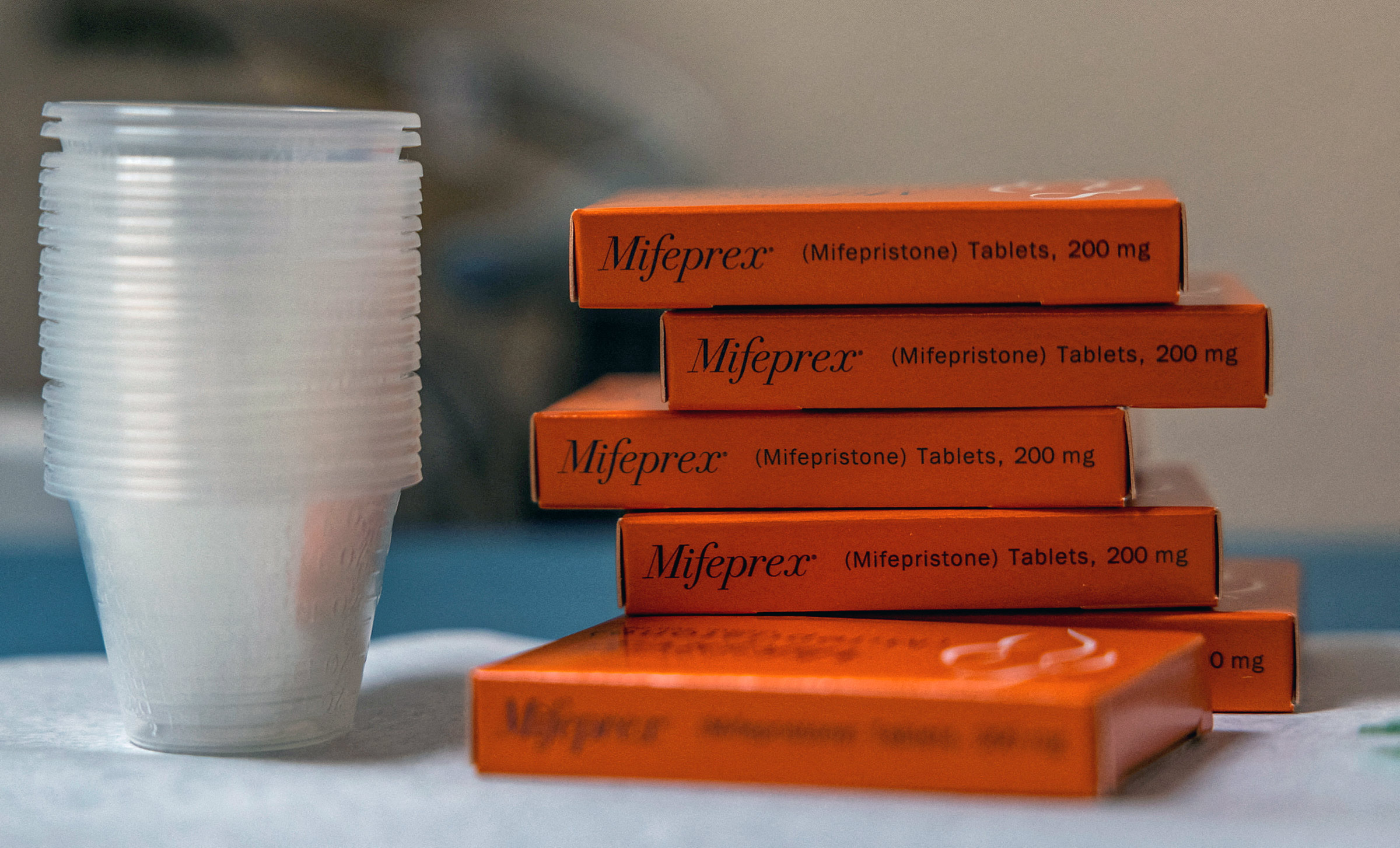 Boxes of mifepristone, the first pill given in a medical abortion, are prepared for patients at Women's Reproductive Clinic of New Mexico in Santa Teresa, U.S., January 13, 2023
