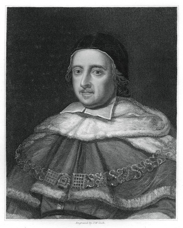Sir Matthew Hale, Lord Chief Justice of England, (1834).Artist: J W Cook