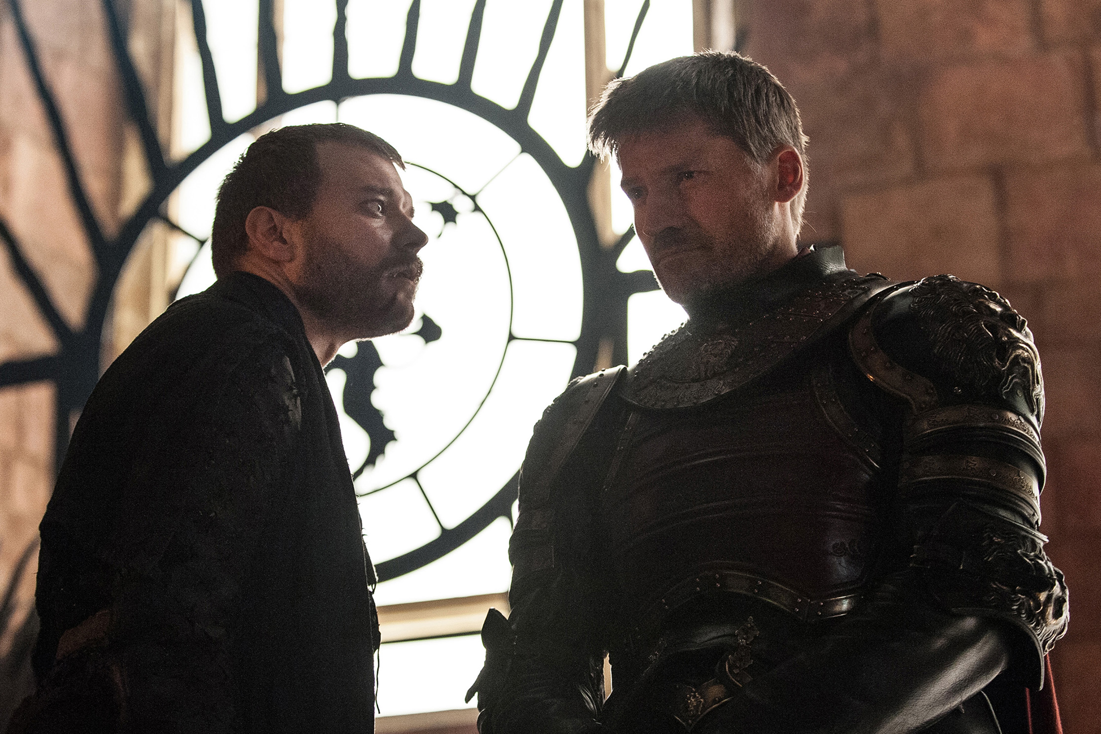 Pilou Asbæk and Nikolaj Coster-Waldau in Game of Thrones