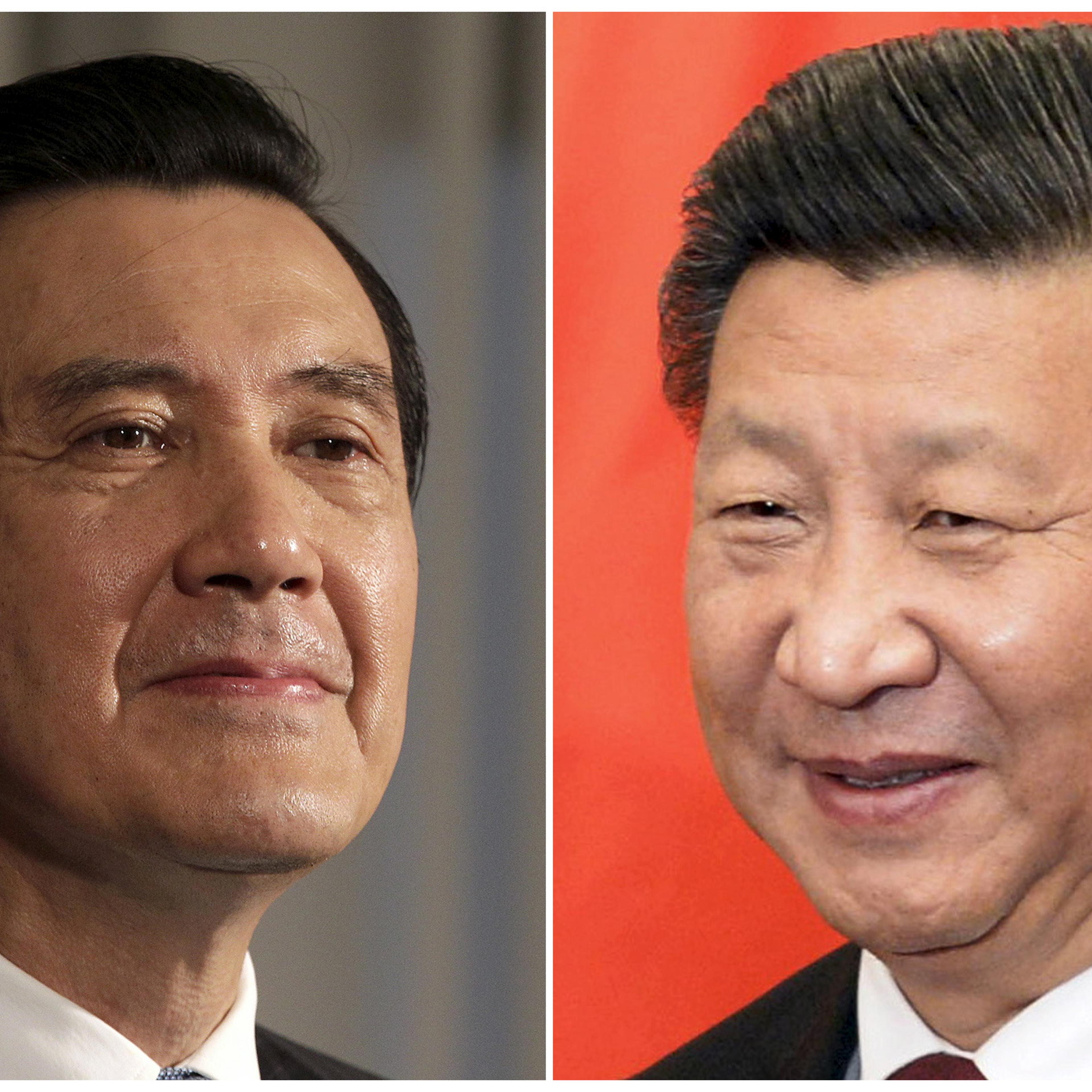 Combination photograph shows Taiwan President Ma Ying-jeou and Chinese President Xi Jinping