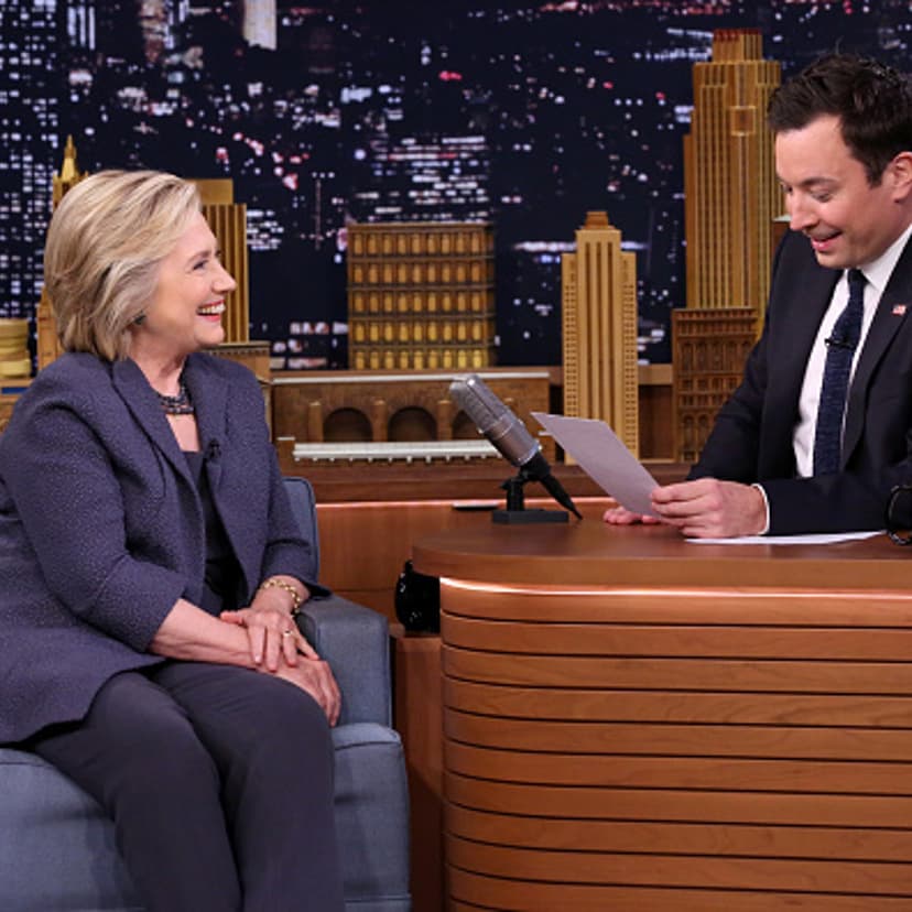 Democratic Presidential Candidate Hillary Clinton during an interview with host Jimmy Fallon on September 19, 2016.