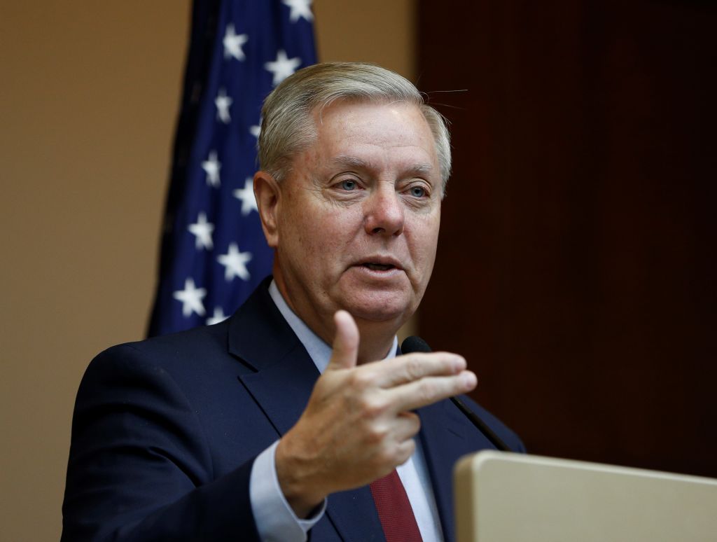 US Senator Lindsey Graham Hold Press Conference in Ankara