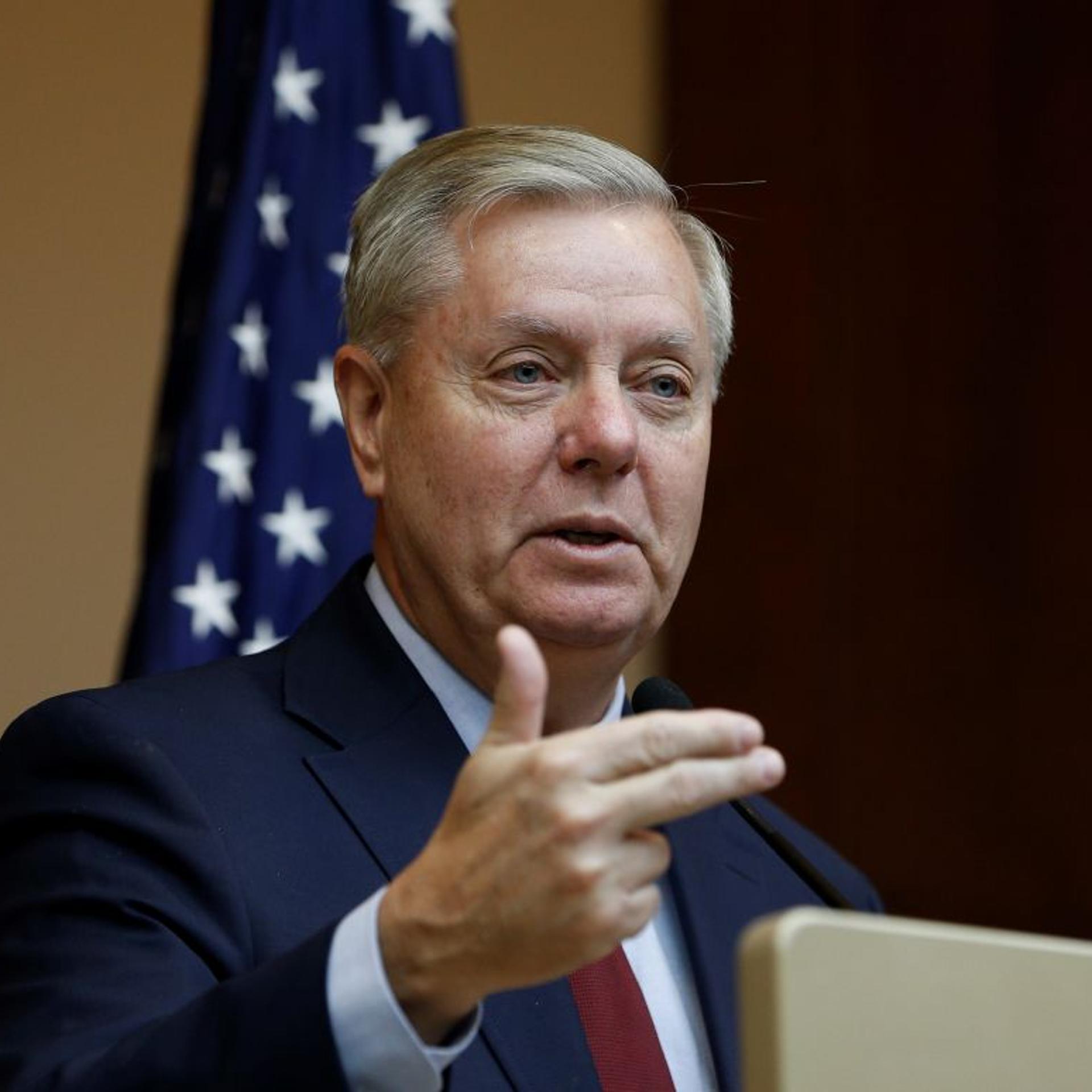 US Senator Lindsey Graham Hold Press Conference in Ankara