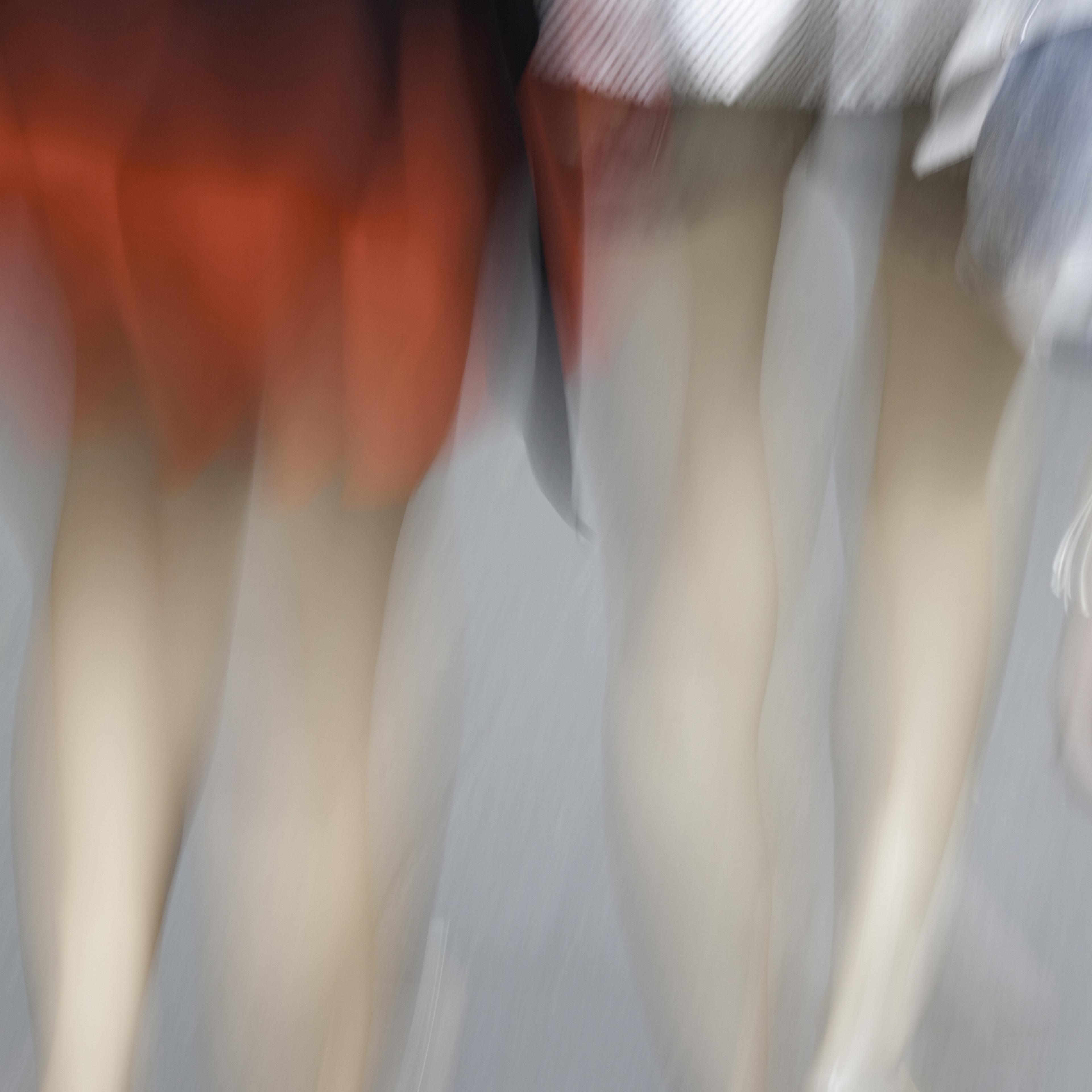 People walking, blurred motion