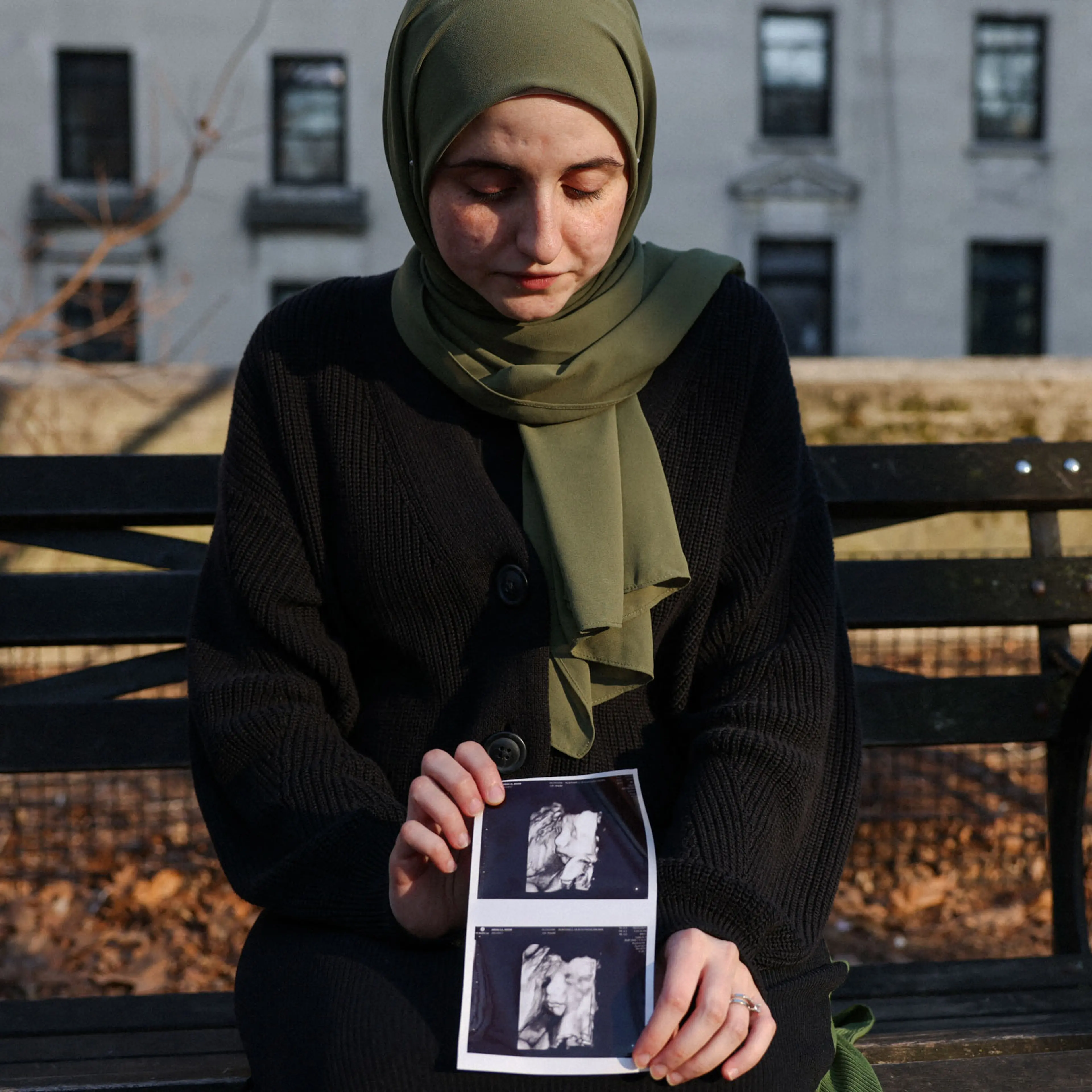 Portrait of Noor Abdalla, wife of Mahmoud Khalil