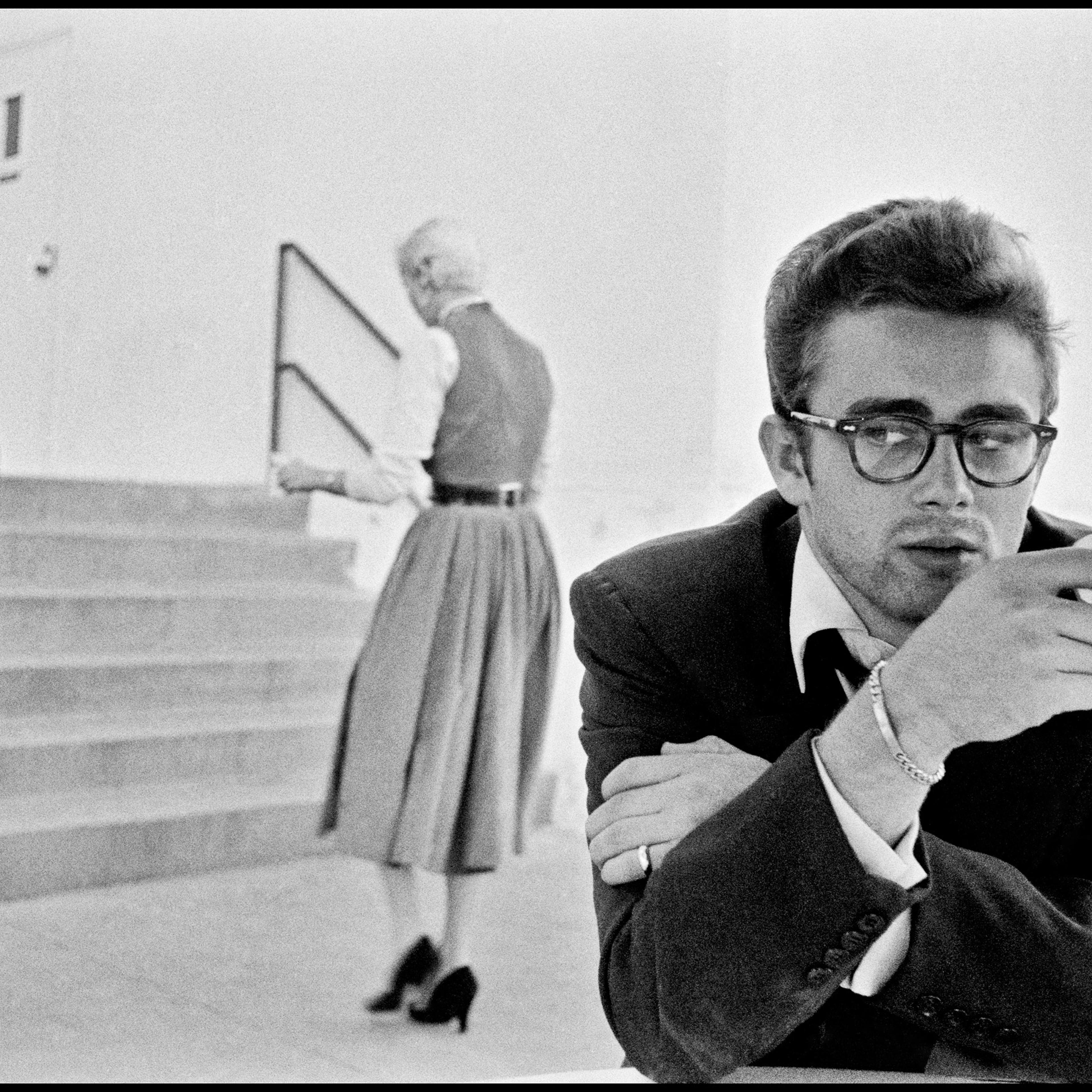 James Dean, on the studio lot in Hollywood. 1955.