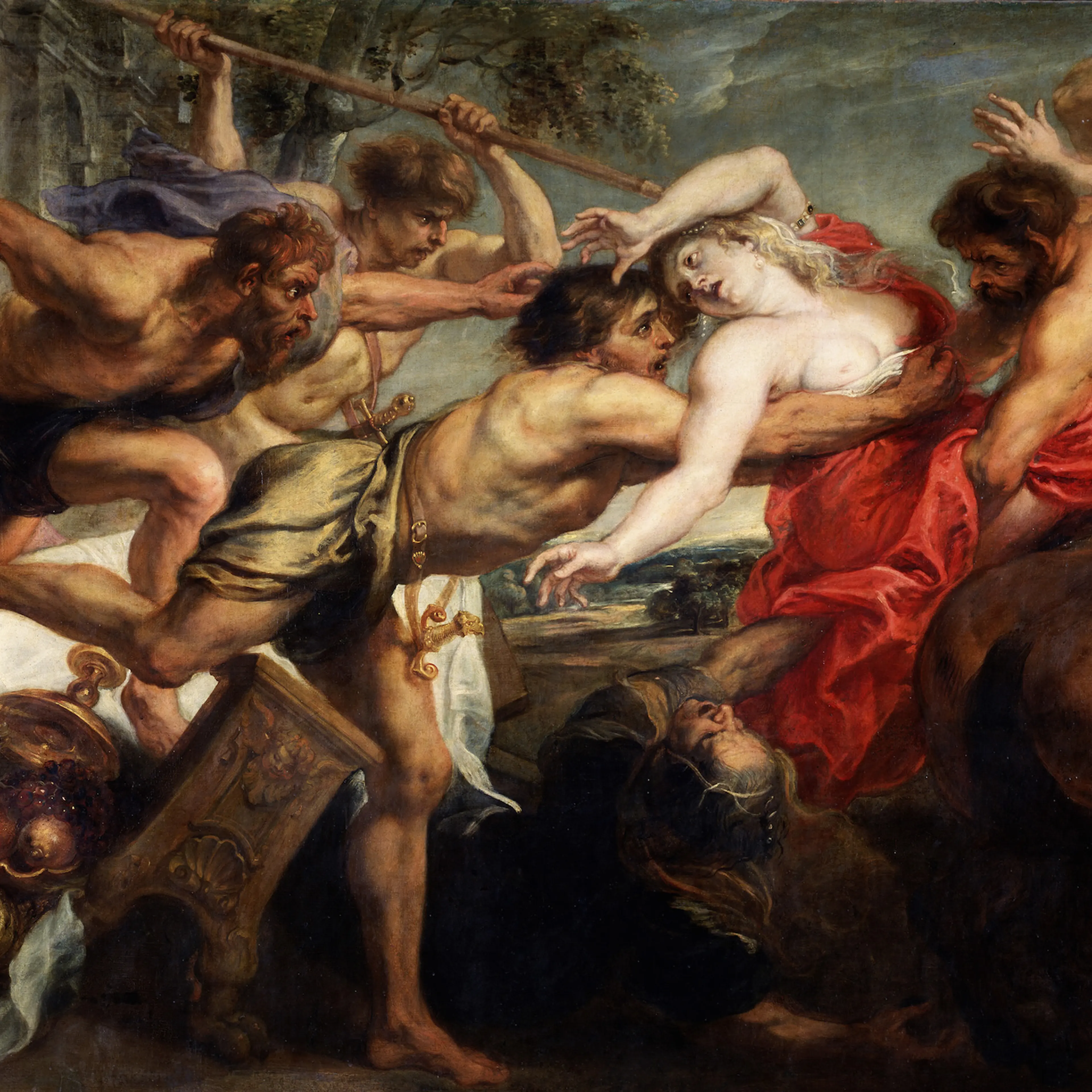 The Abduction of Hippodamia, or Lapiths and Centaurs, 1636-1638. Found in the collection of the Museo del Prado, Madrid.
