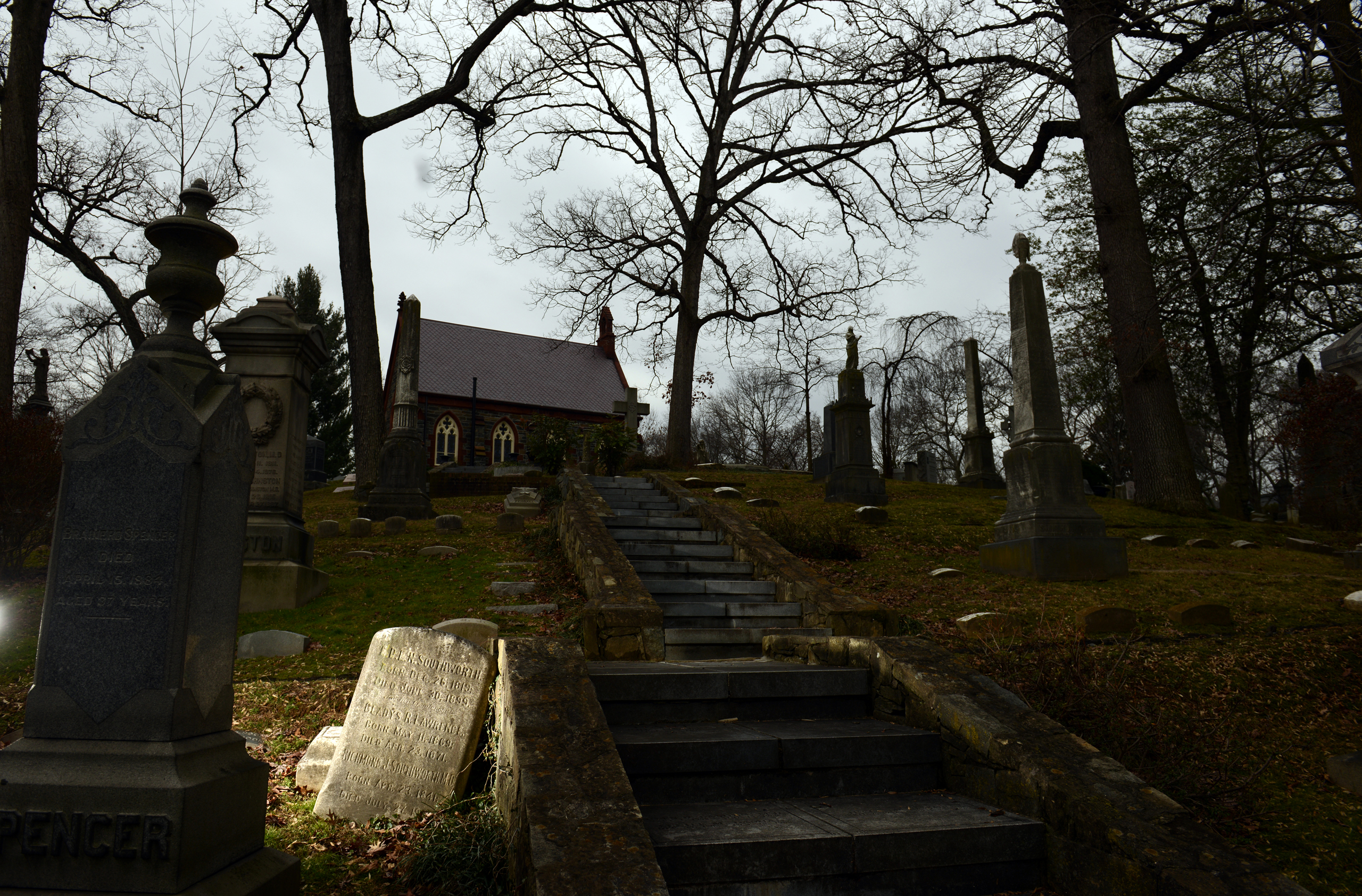 Grave site of novelist E. D. E. N. Southworth