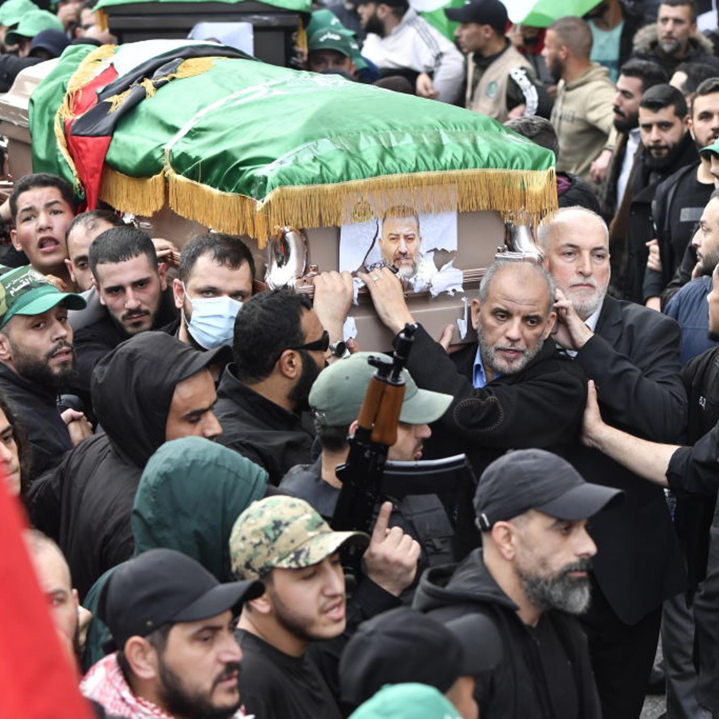 Funeral of Hamas deputy chief Saleh al-Arouri