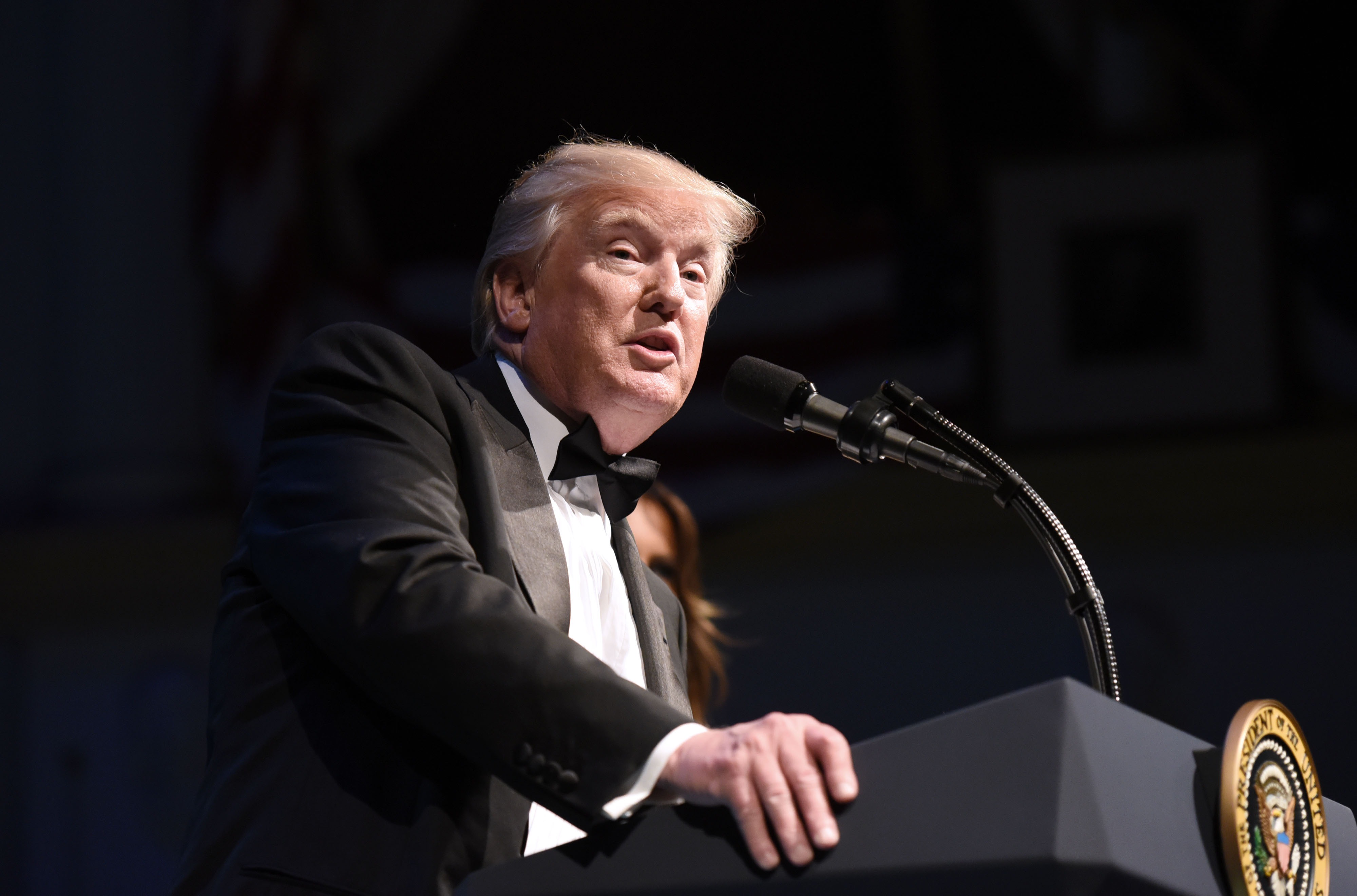 President  Trump and First Lady Melania Trump attend a reception at the Ford's Theatre