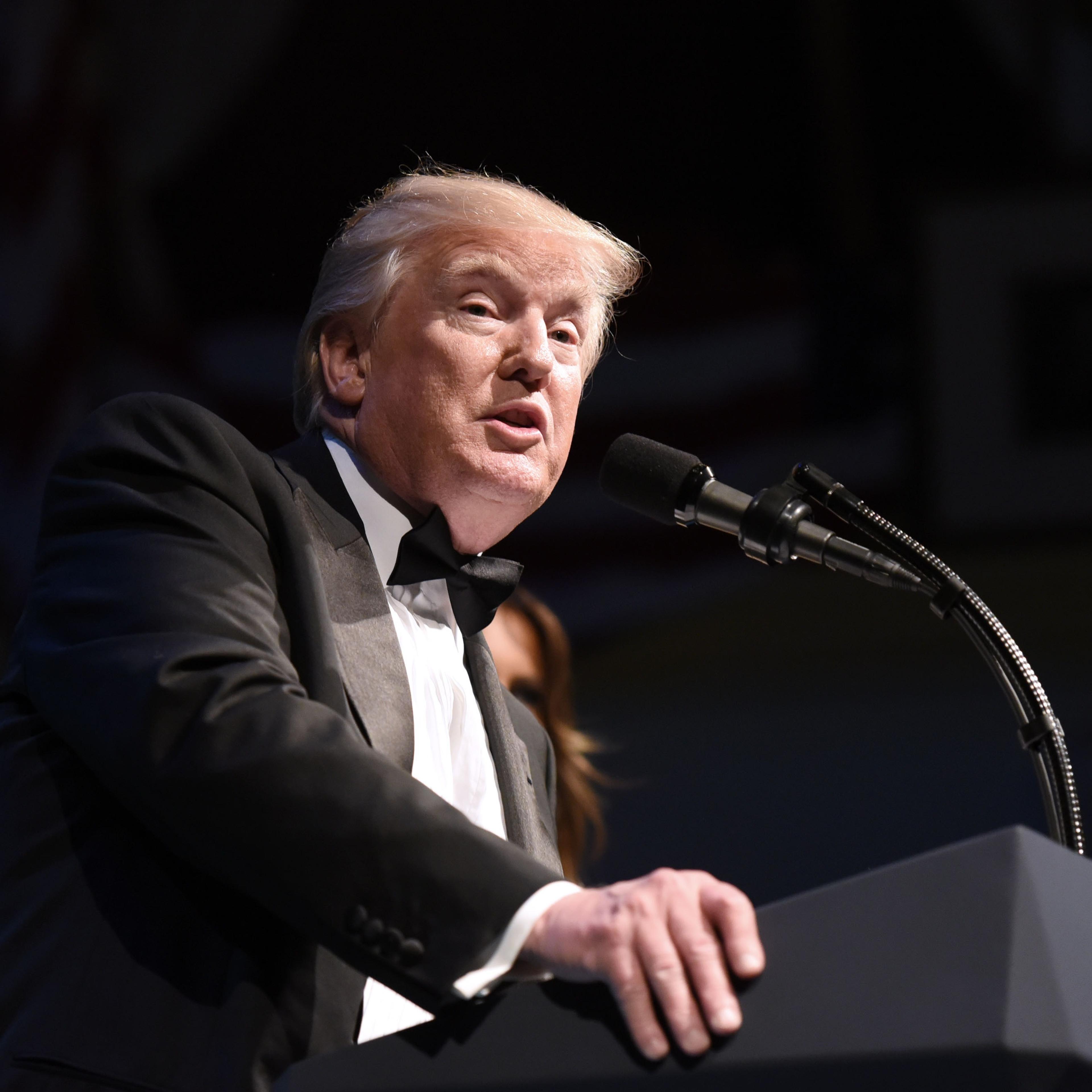 President Trump and First Lady Melania Trump attend a reception at the Ford's Theatre