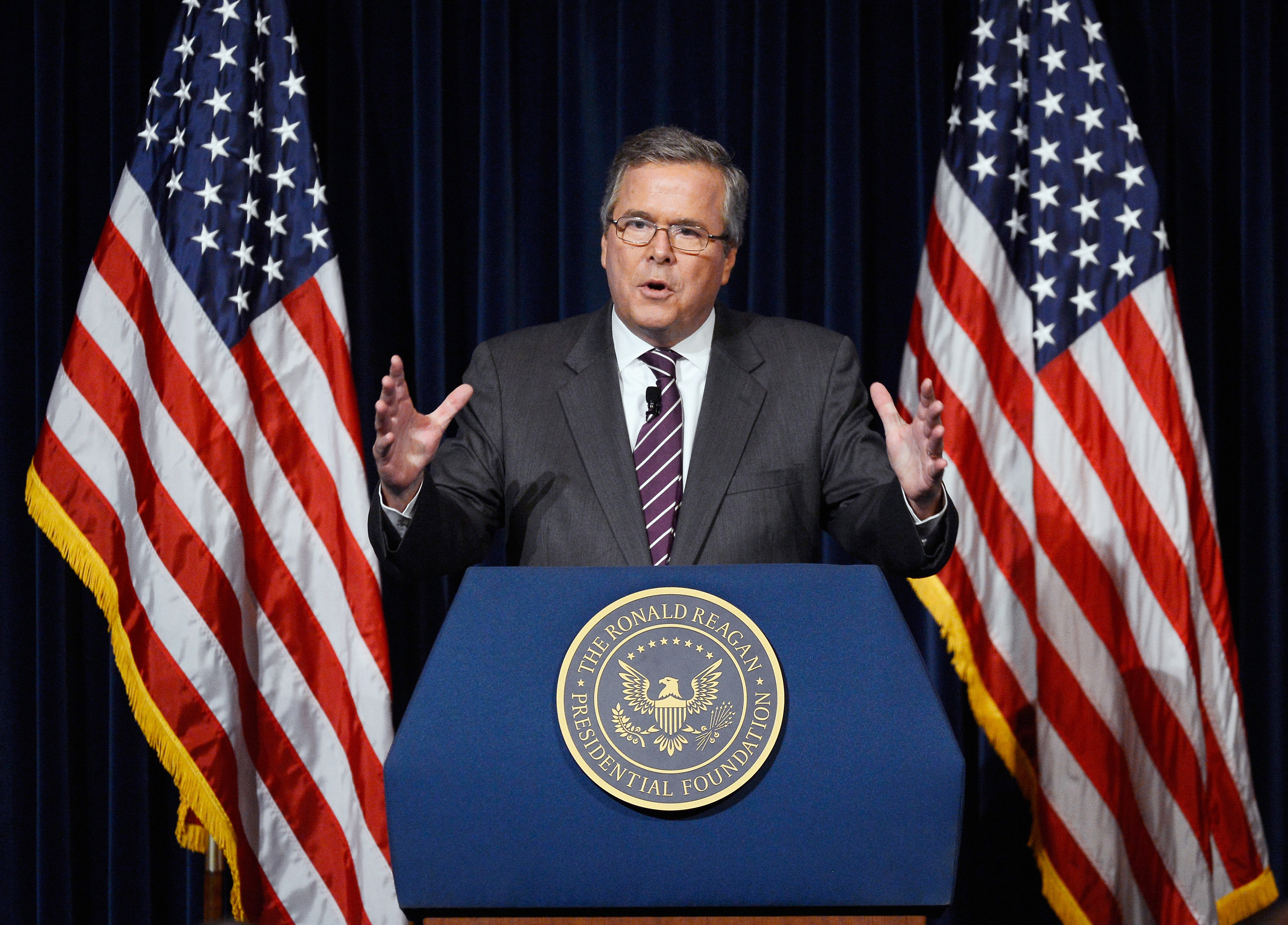 Jeb Bush Speaks At The Reagan Library About His New Book