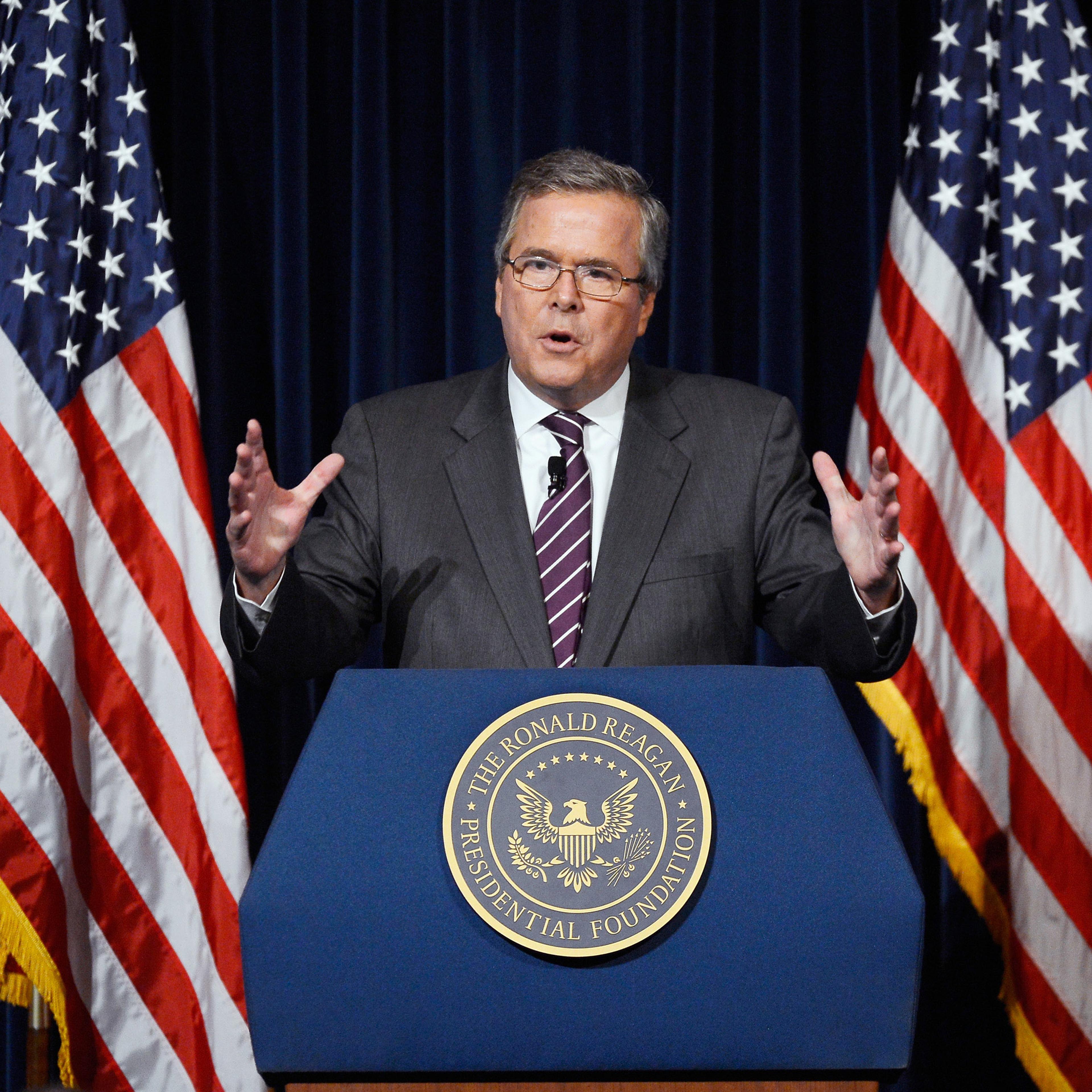 Jeb Bush Speaks At The Reagan Library About His New Book