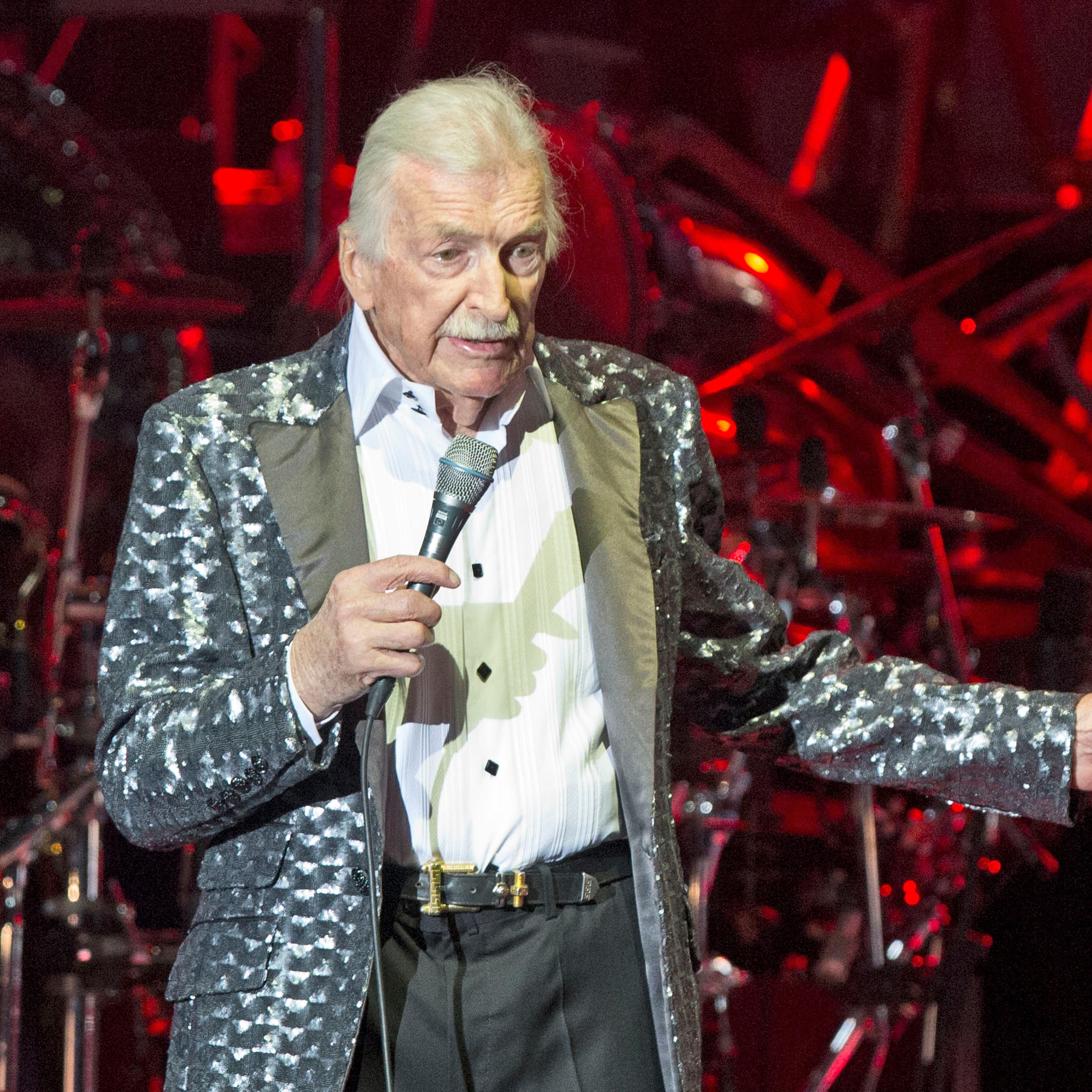 German bandleader and composer James Last performs live during a concert at the O2 World on April 18, 2015 in Berlin, Germany.