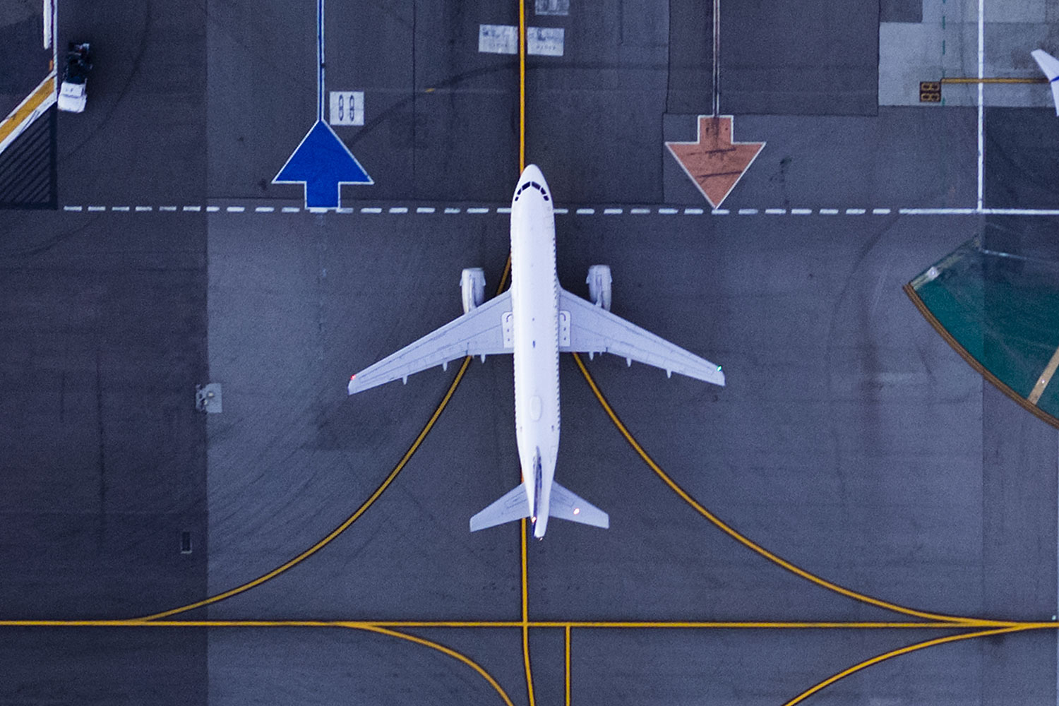 Airliners at gates and Control Tower at LAX