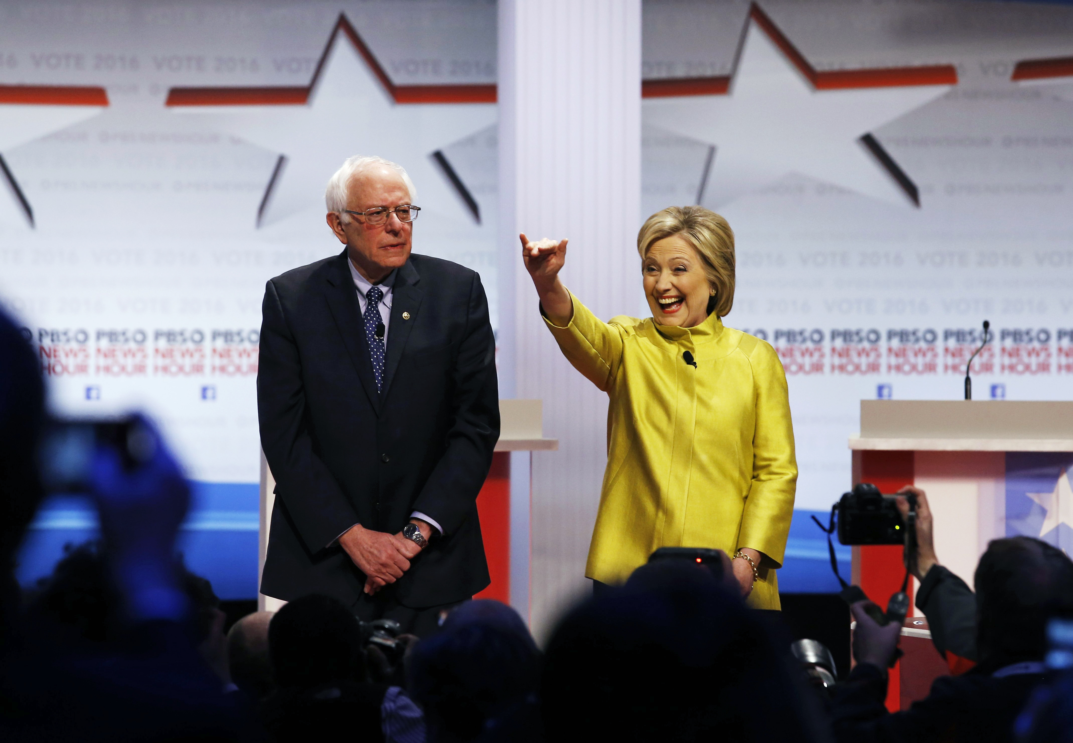 Bernie Sanders, Hillary Clinton