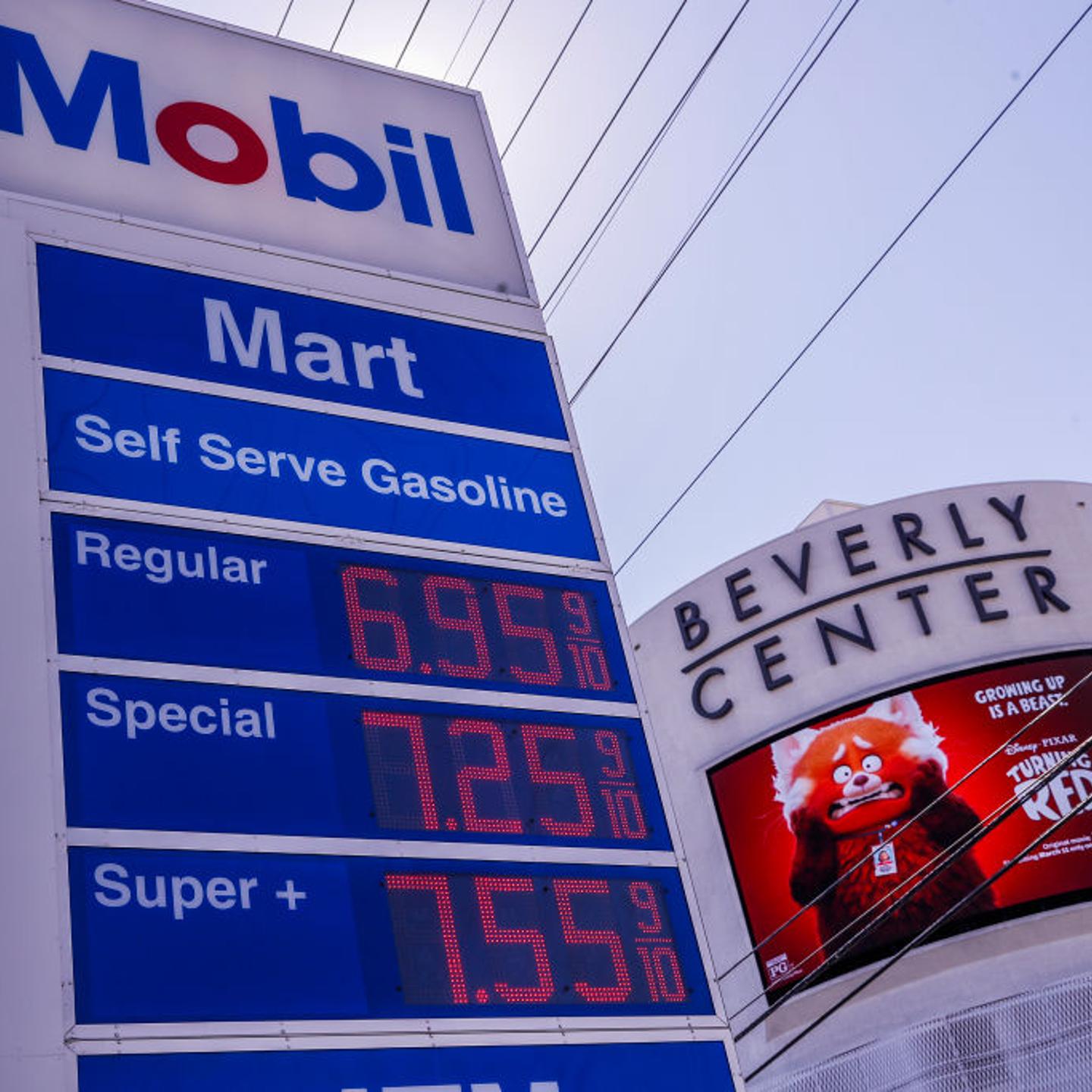 High gas prices in West Hollywood