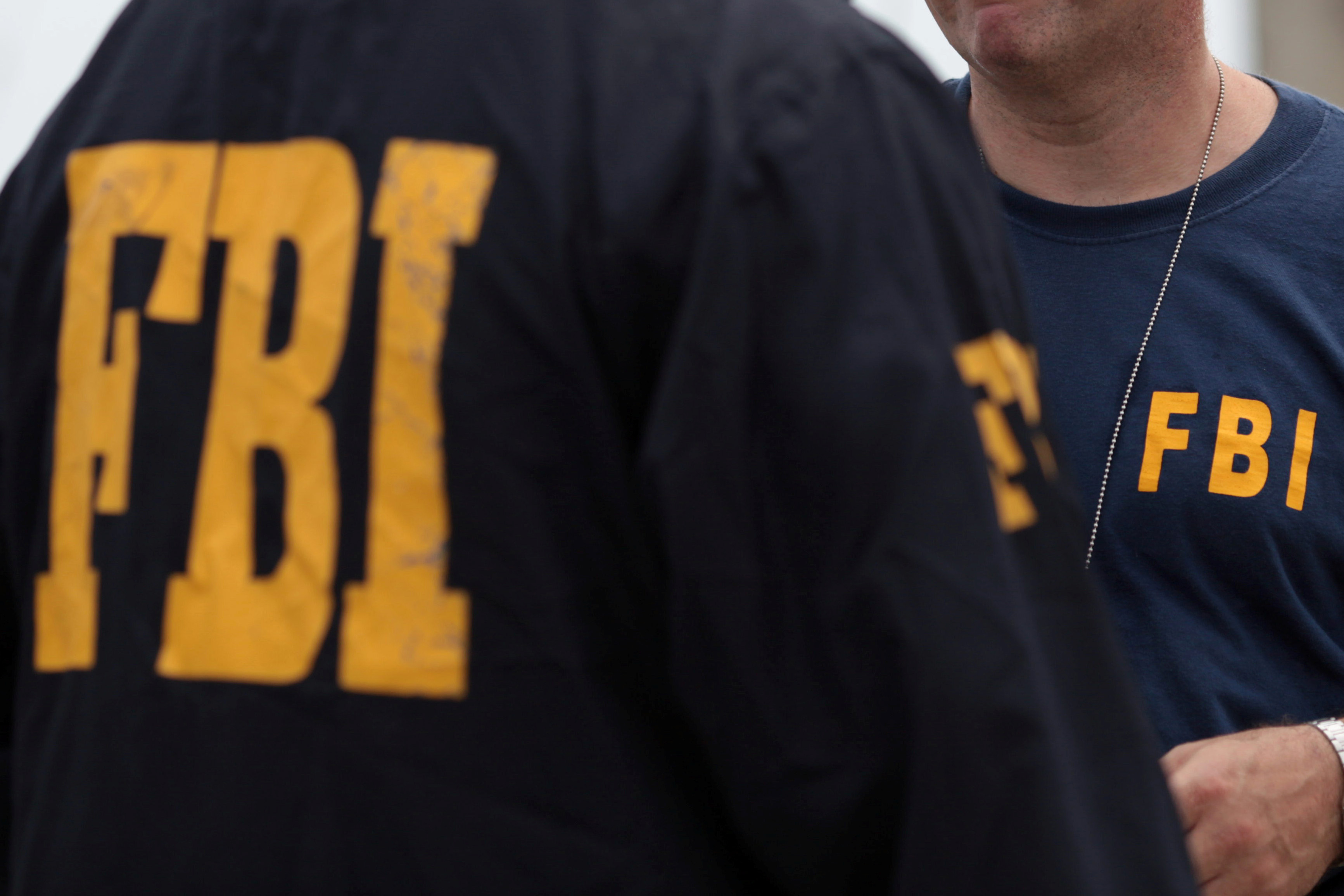 Douglas Leff, special agent in charge of the FBI's San Juan division stands outside the offices of the anti-narcotics police division during a raid, in Vega Baja