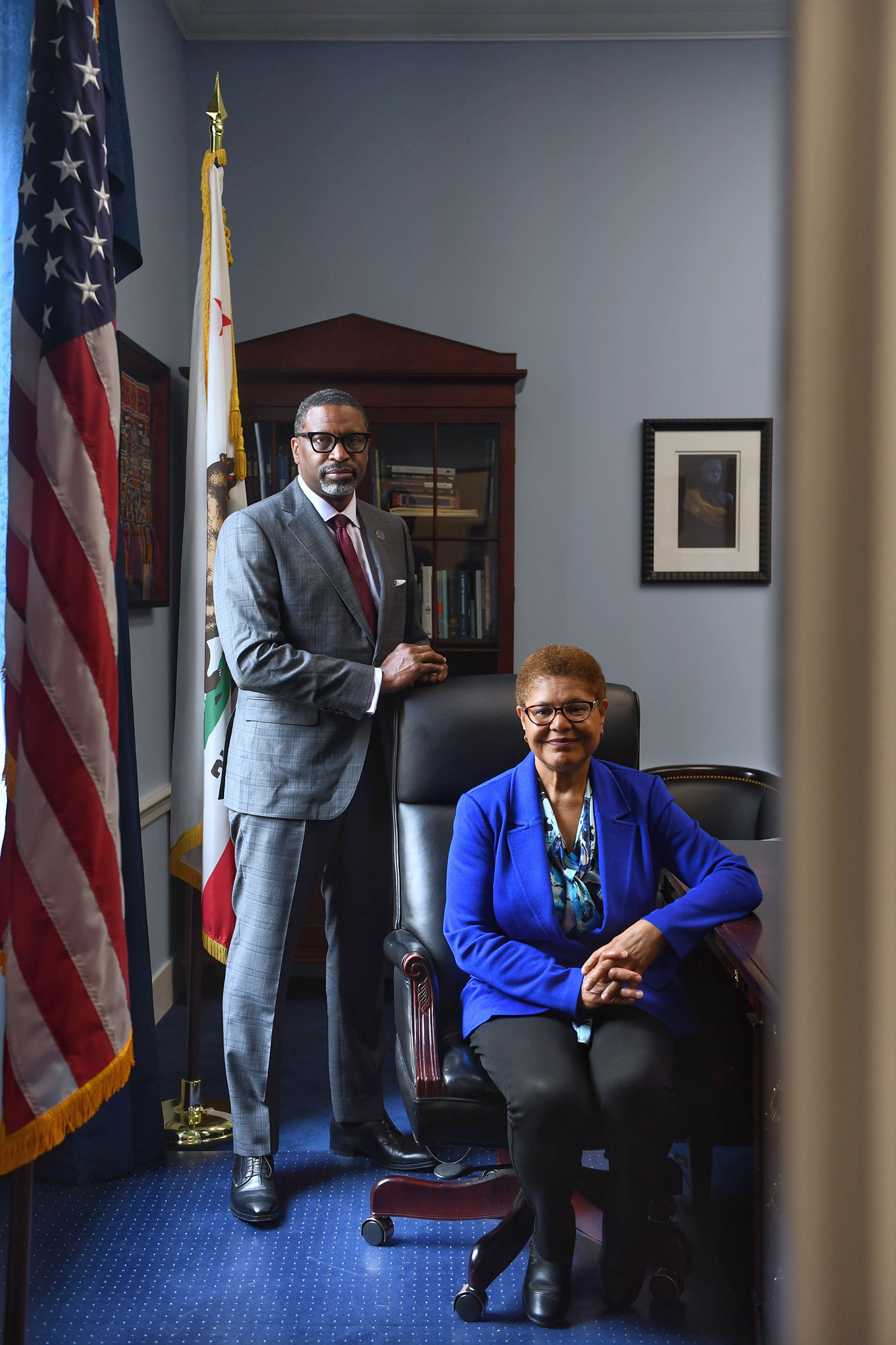 NAACP President Derrick Johnson and Representative Karen Bass