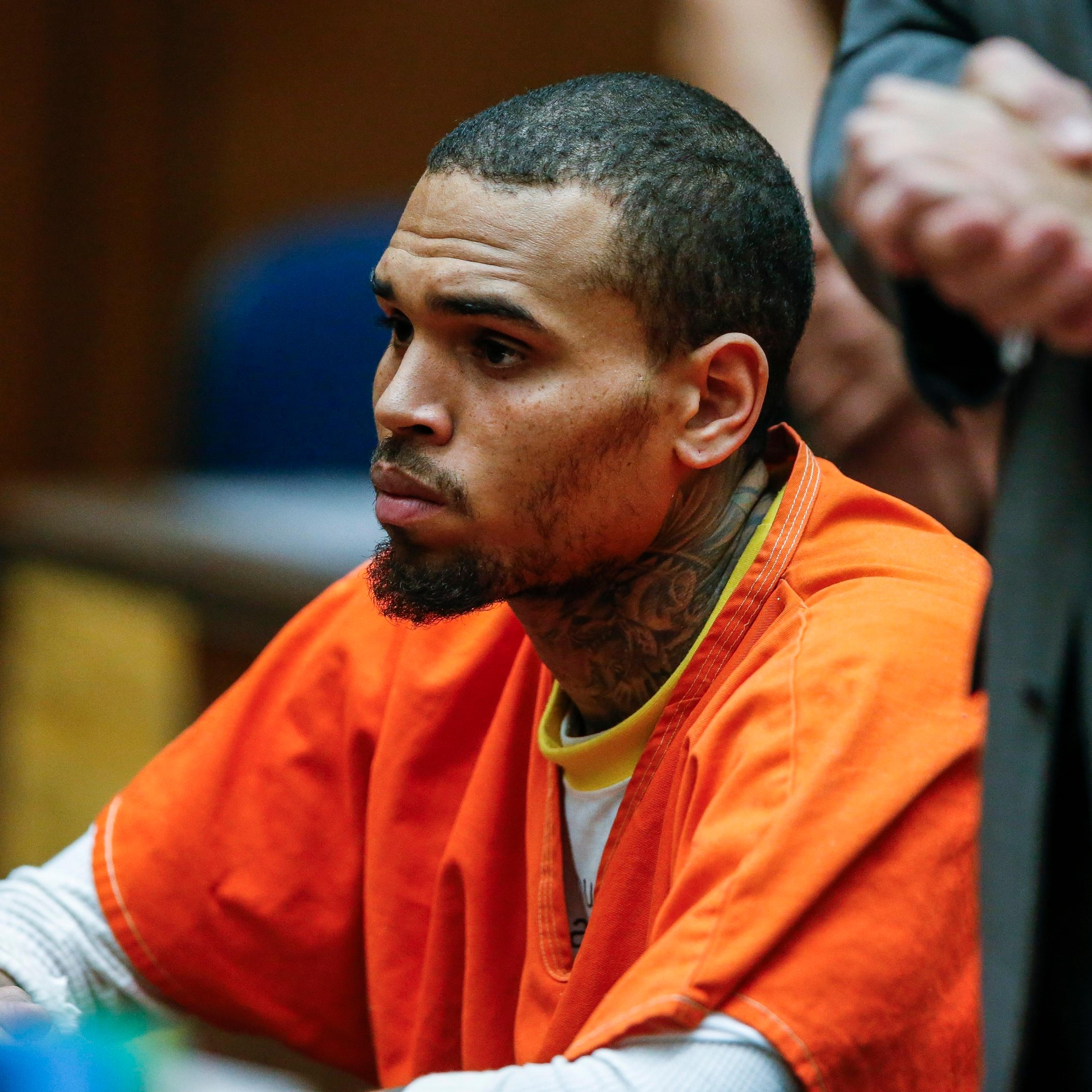 Chris Brown appears in Los Angeles Superior Court