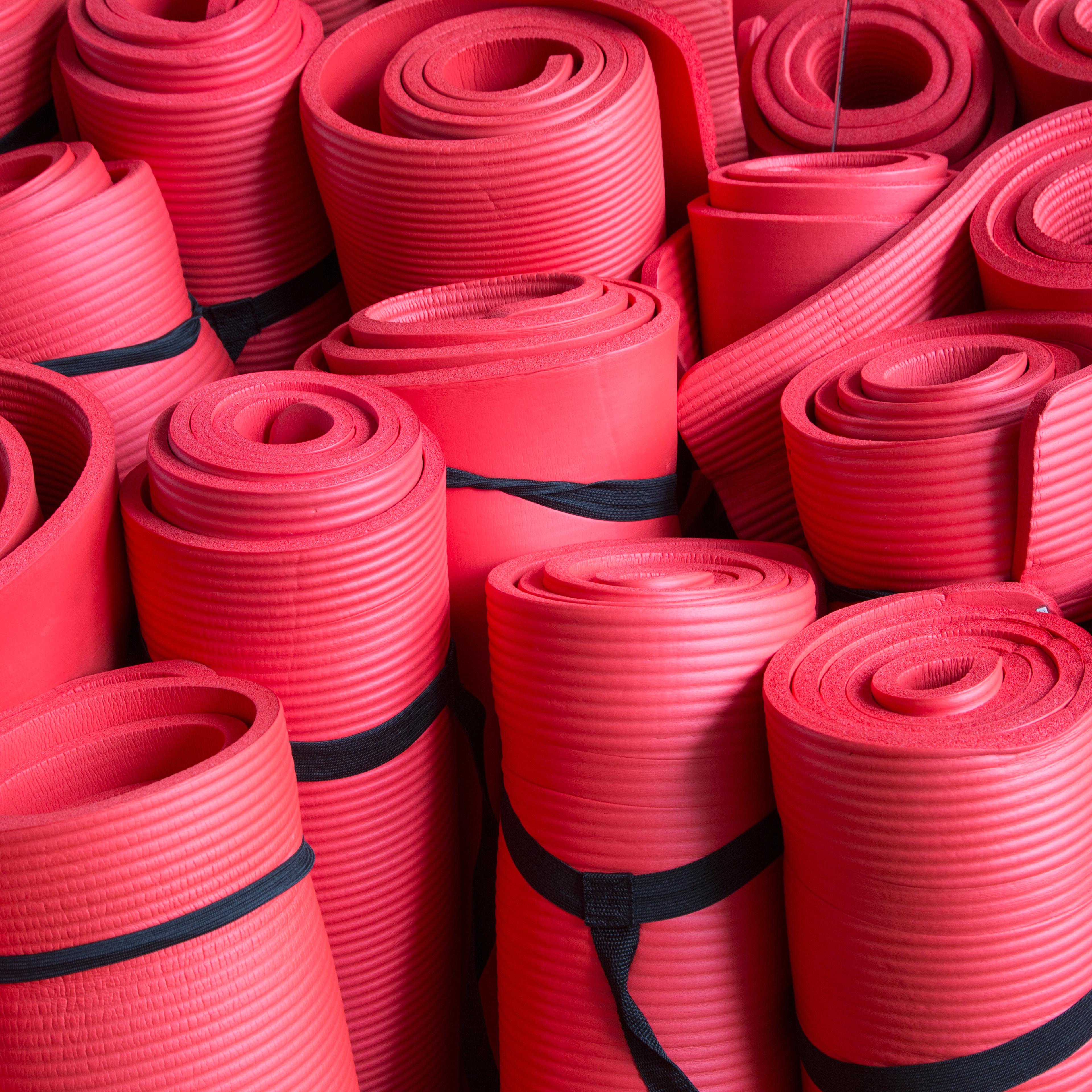 Full frame shot of red yoga mats