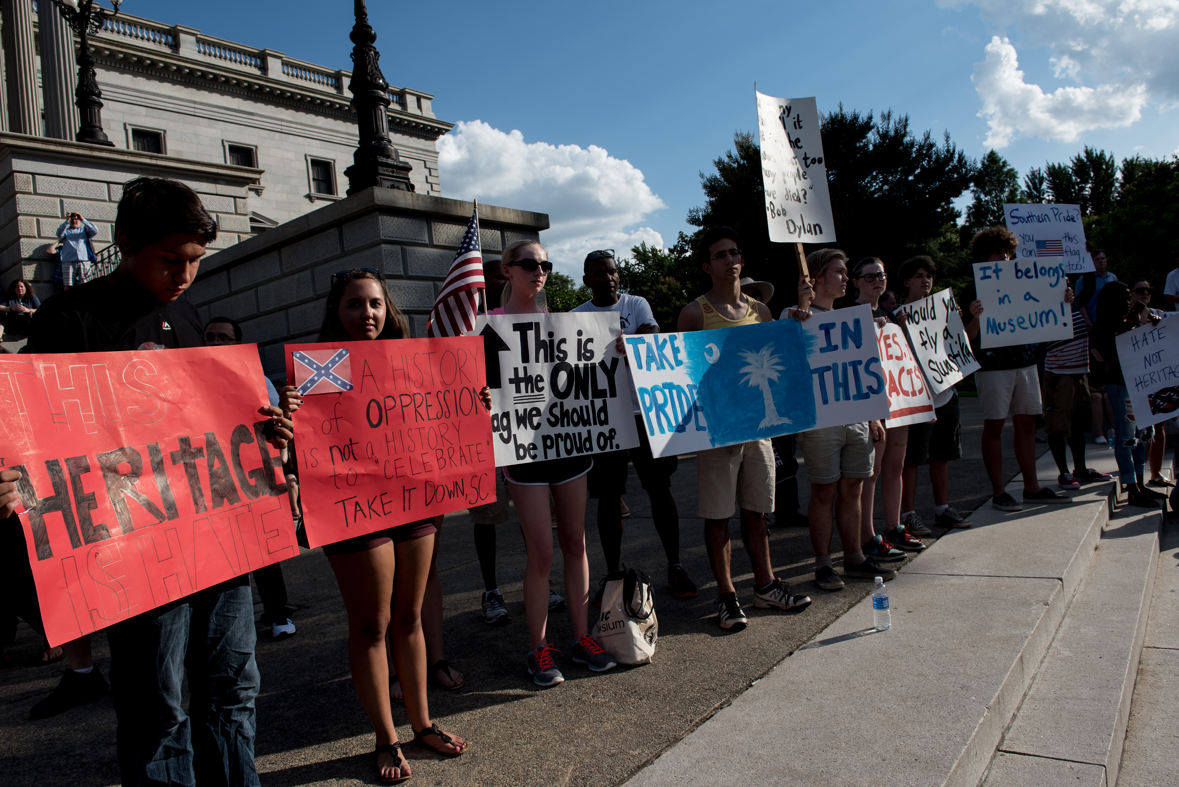 Protestors Gather Against Confederate Flag